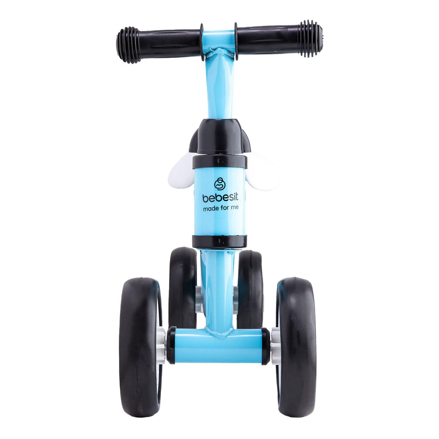 Triciclo Correpasillos Aprendizaje 4 Ruedas XT02 Azul Bebesit-3
