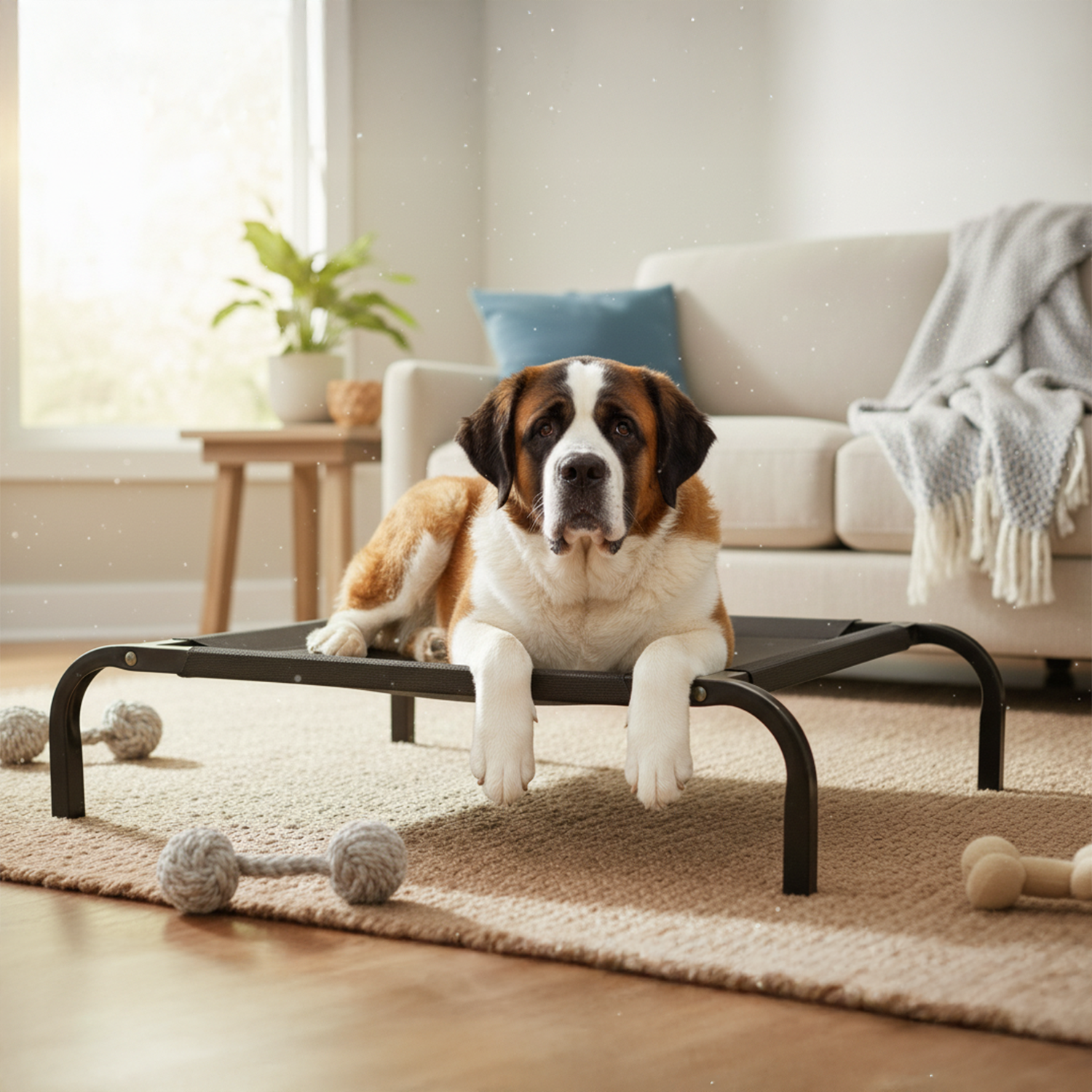 Cama Mascota Catrex L Estructura de Acero Malla Transpirable-2