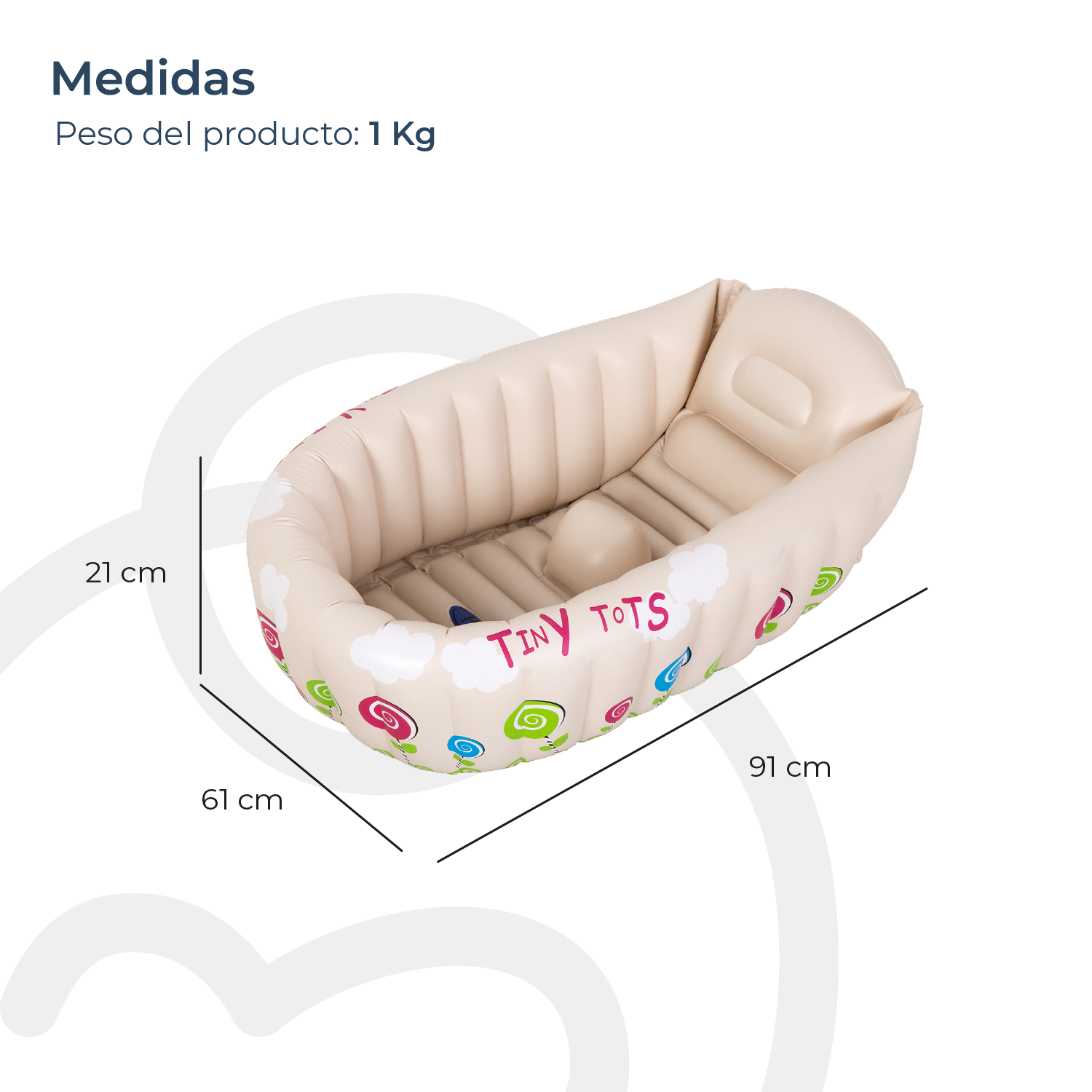 Bañera Inflable Portátil Bebés Ideal para Viaje-5