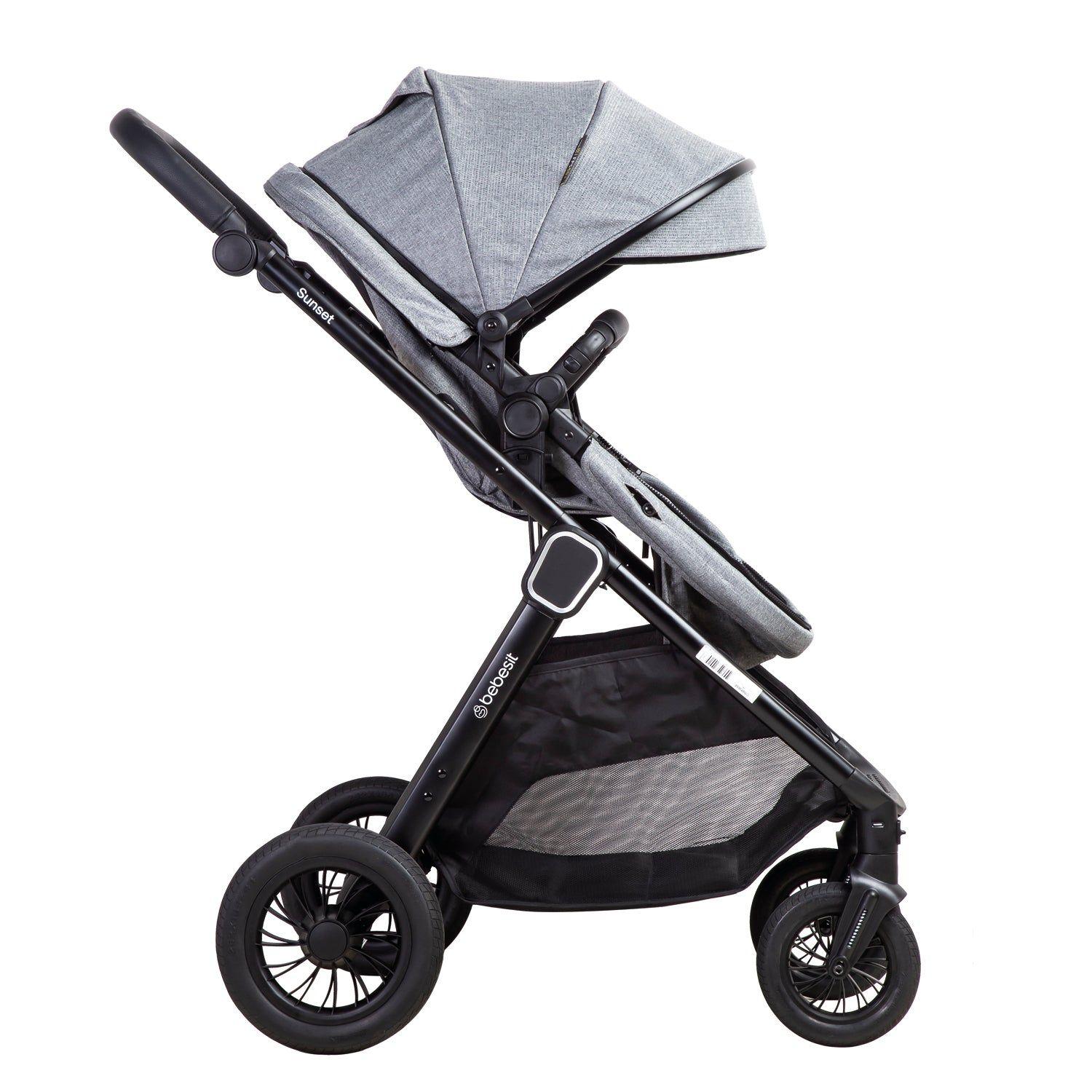 Coche Cuna Travel System Isofix Sunset Premium Gris Bebesit-2