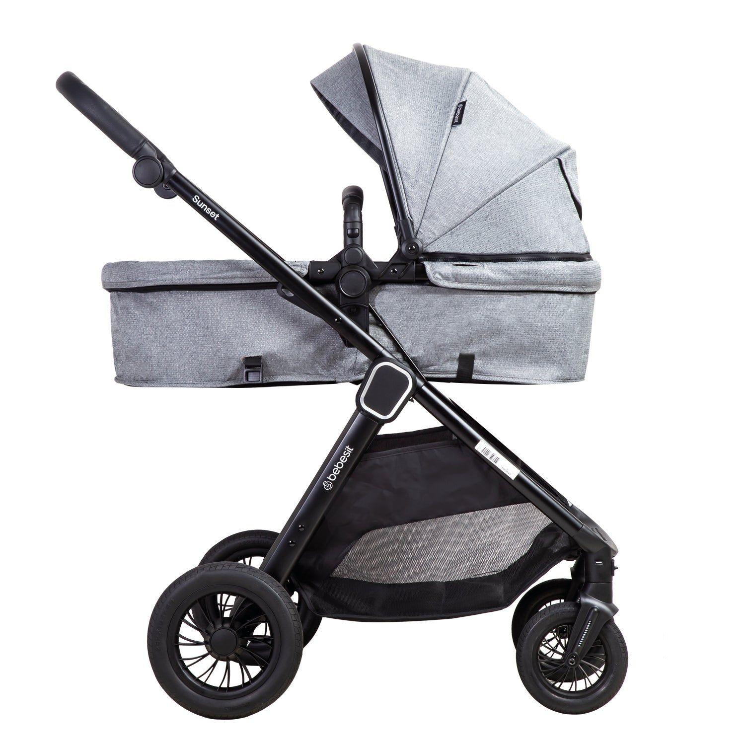 Coche Cuna Travel System Isofix Sunset Premium Gris Bebesit-3