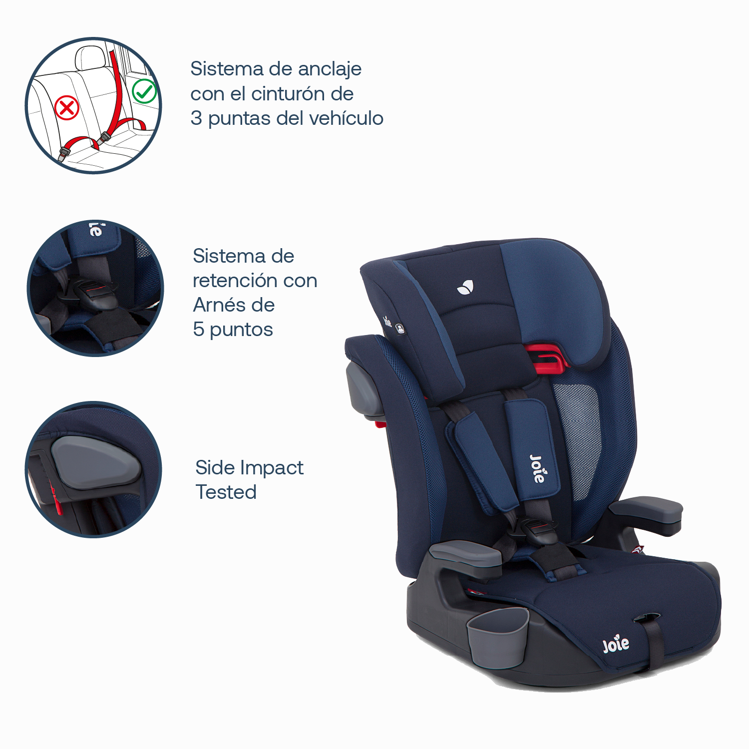 Silla de Auto Butaca Elevate Azul Joie-4