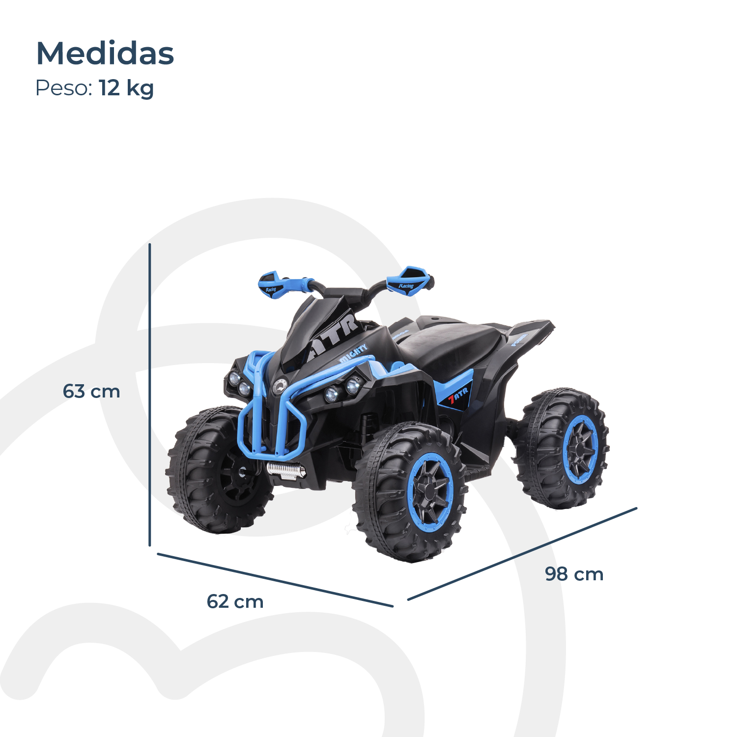Cuatrimoto a Batería Sport Road Azul Bebesit-5