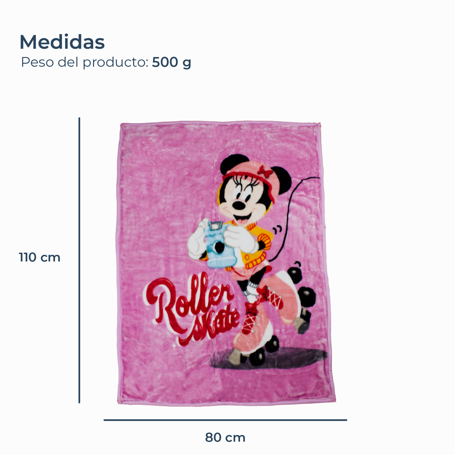 Frazada Ultra Soft Minnie Roller 80x110cm Rosado Disney-3