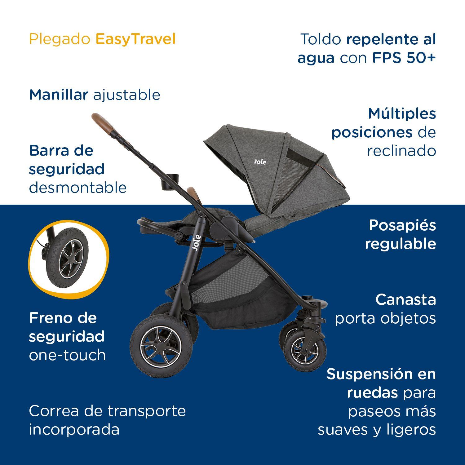 Coche Travel System Versatrax Shale Joie-5