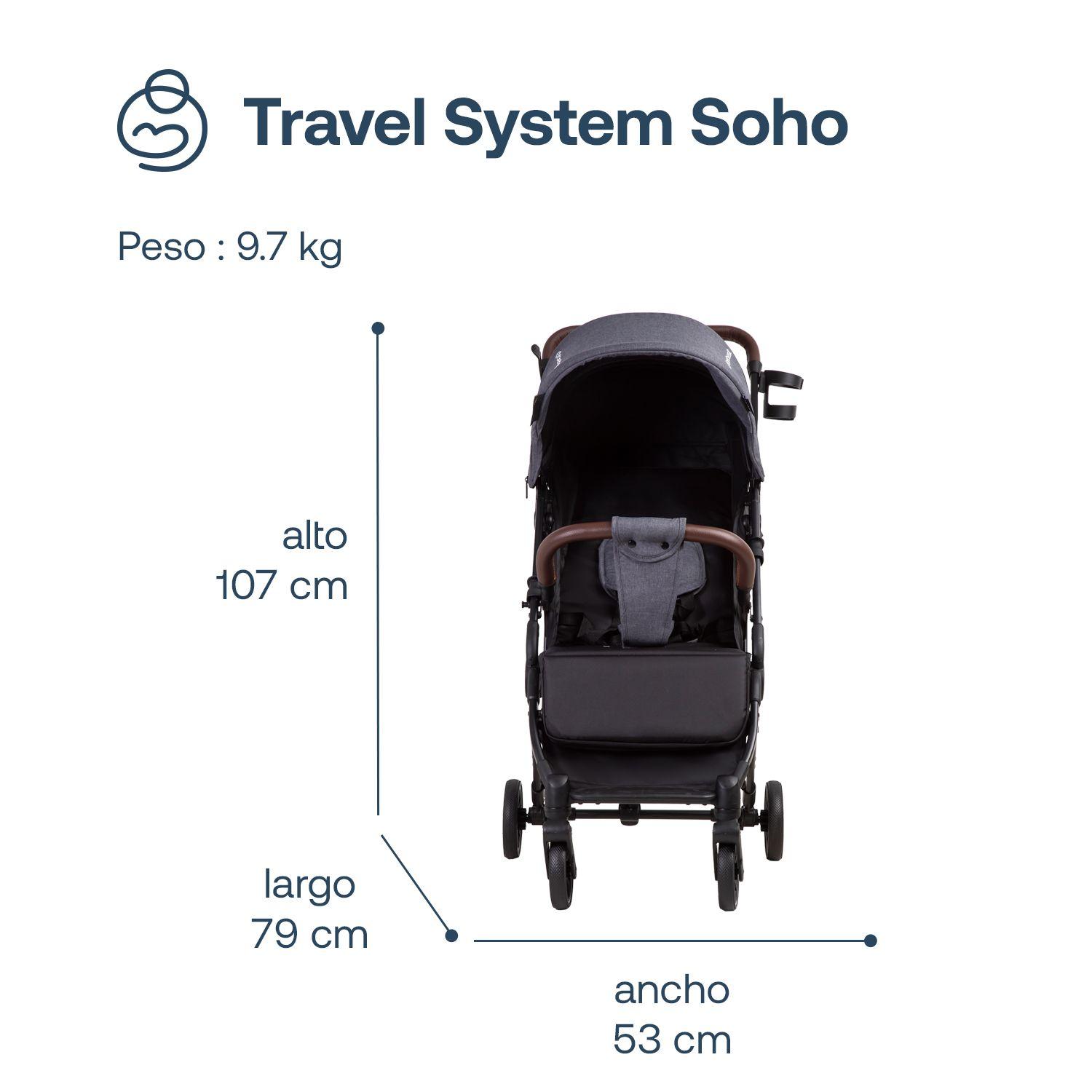 Coche Maleta Compacto Travel System Soho Gris Bebesit-6