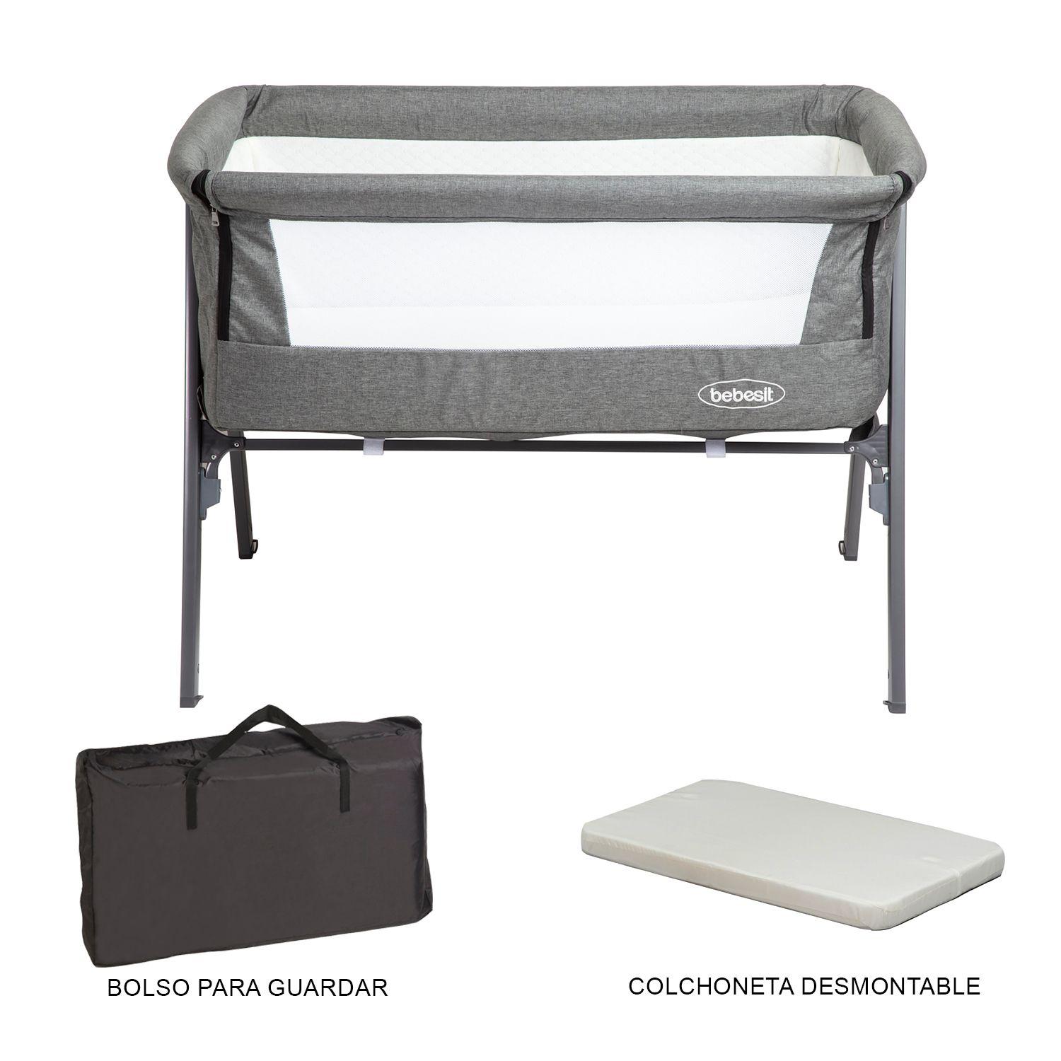 Cuna Colecho Easy Gris Bebesit-4
