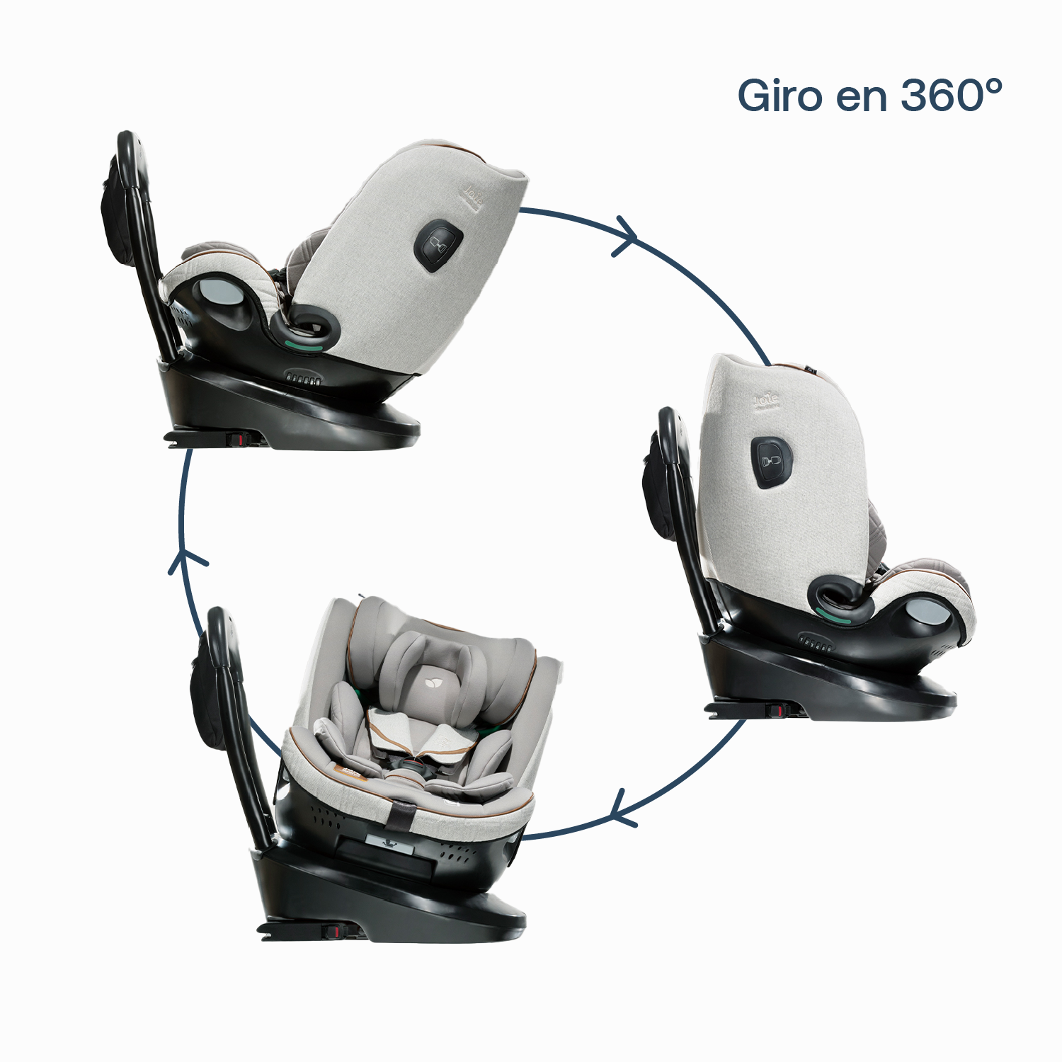 Silla de auto Convertible I-Spin Grow Oyster-3