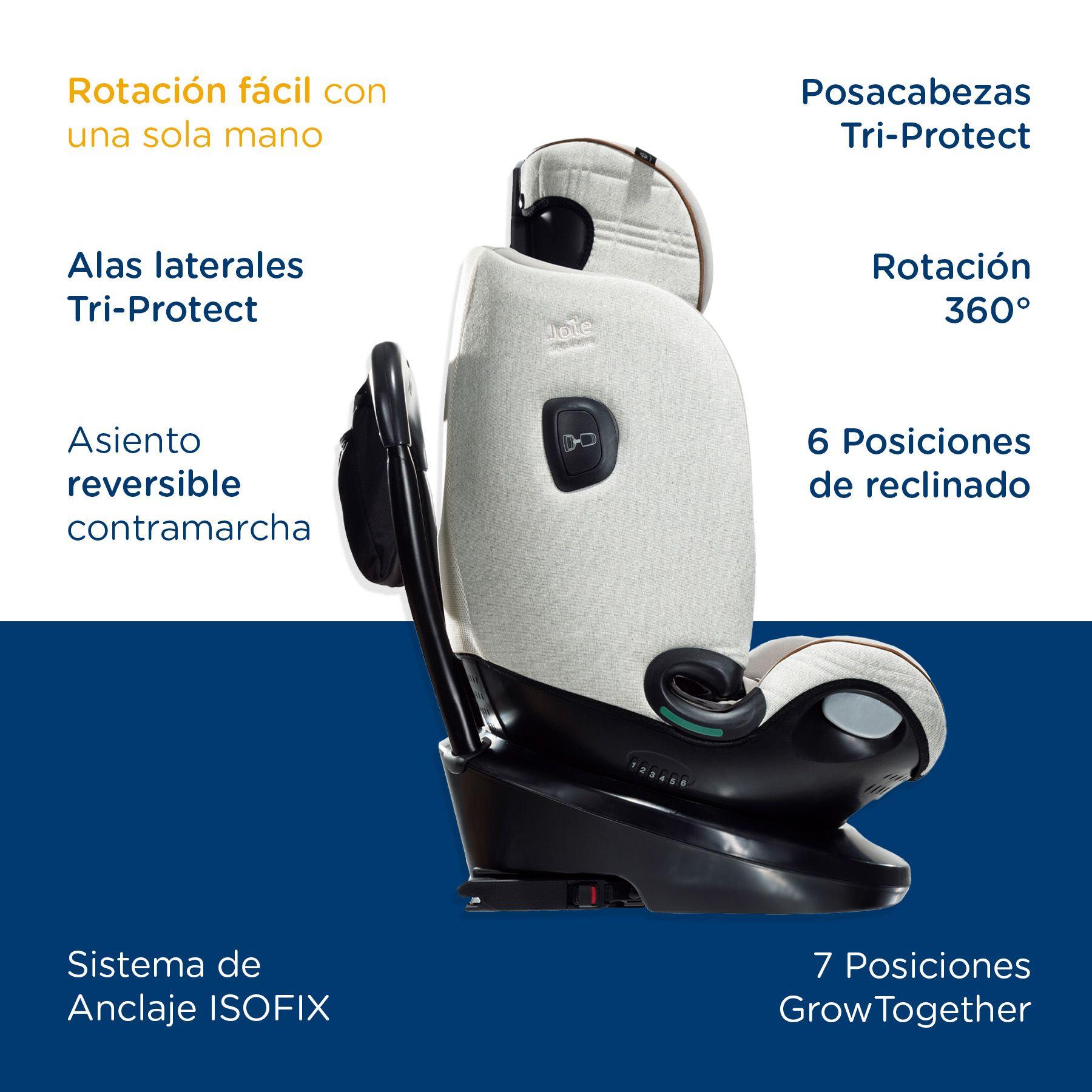 Silla de auto Convertible I-Spin Grow Oyster-8