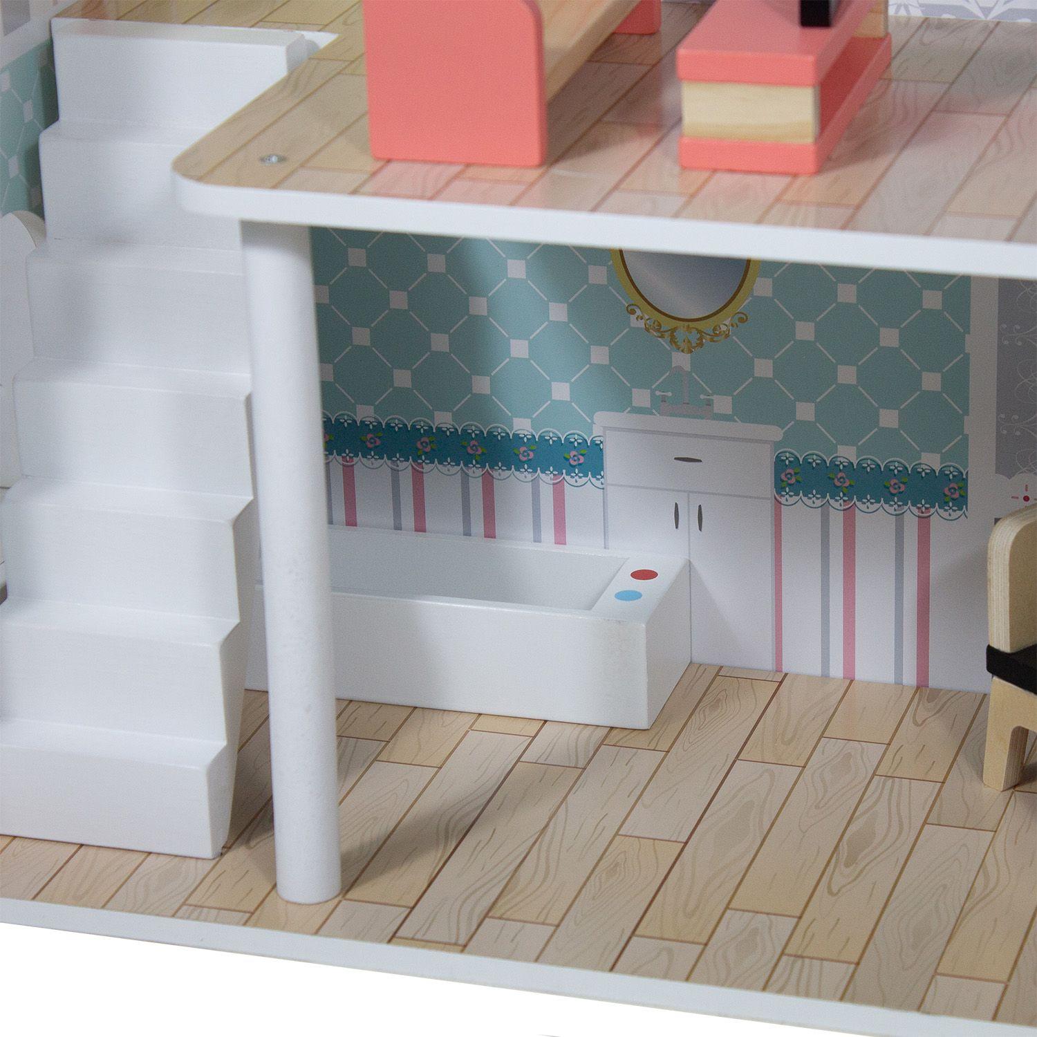Casa de Muñecas + Muebles Madera Montessori Princesas-3