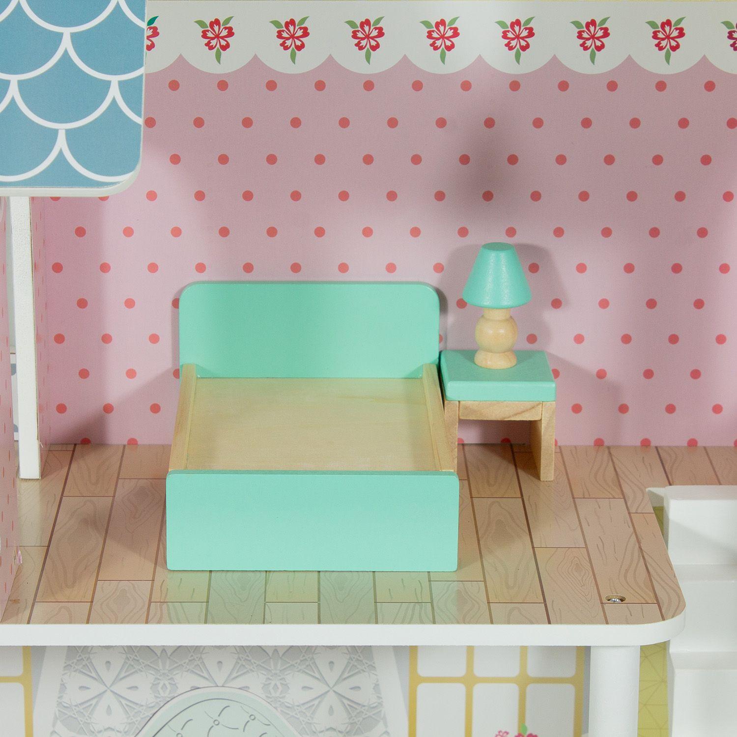 Casa de Muñecas + Muebles Madera Montessori Princesas-5