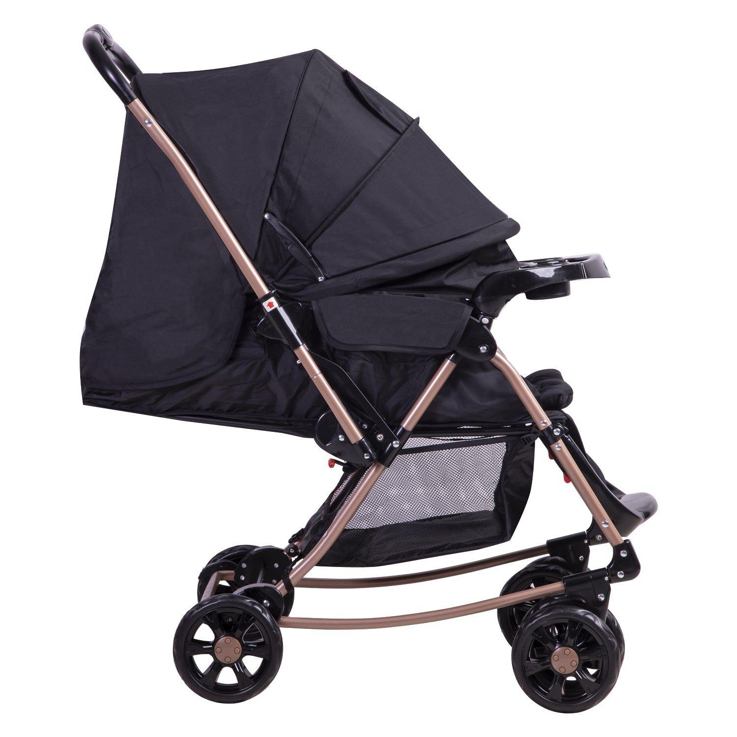 Coche Cuna Balancin SX Negro Dorado Bebesit-4