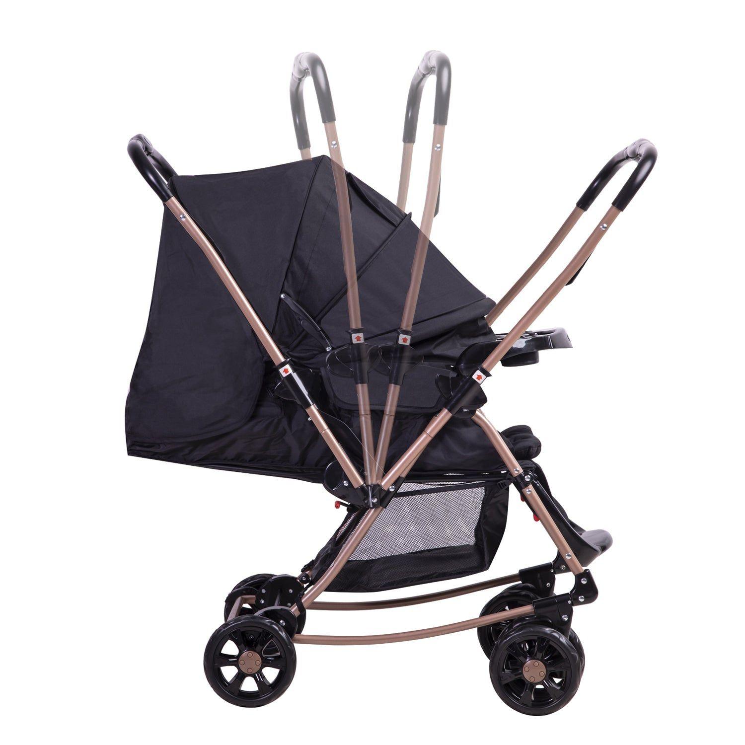 Coche Cuna Balancin SX Negro Dorado Bebesit-7