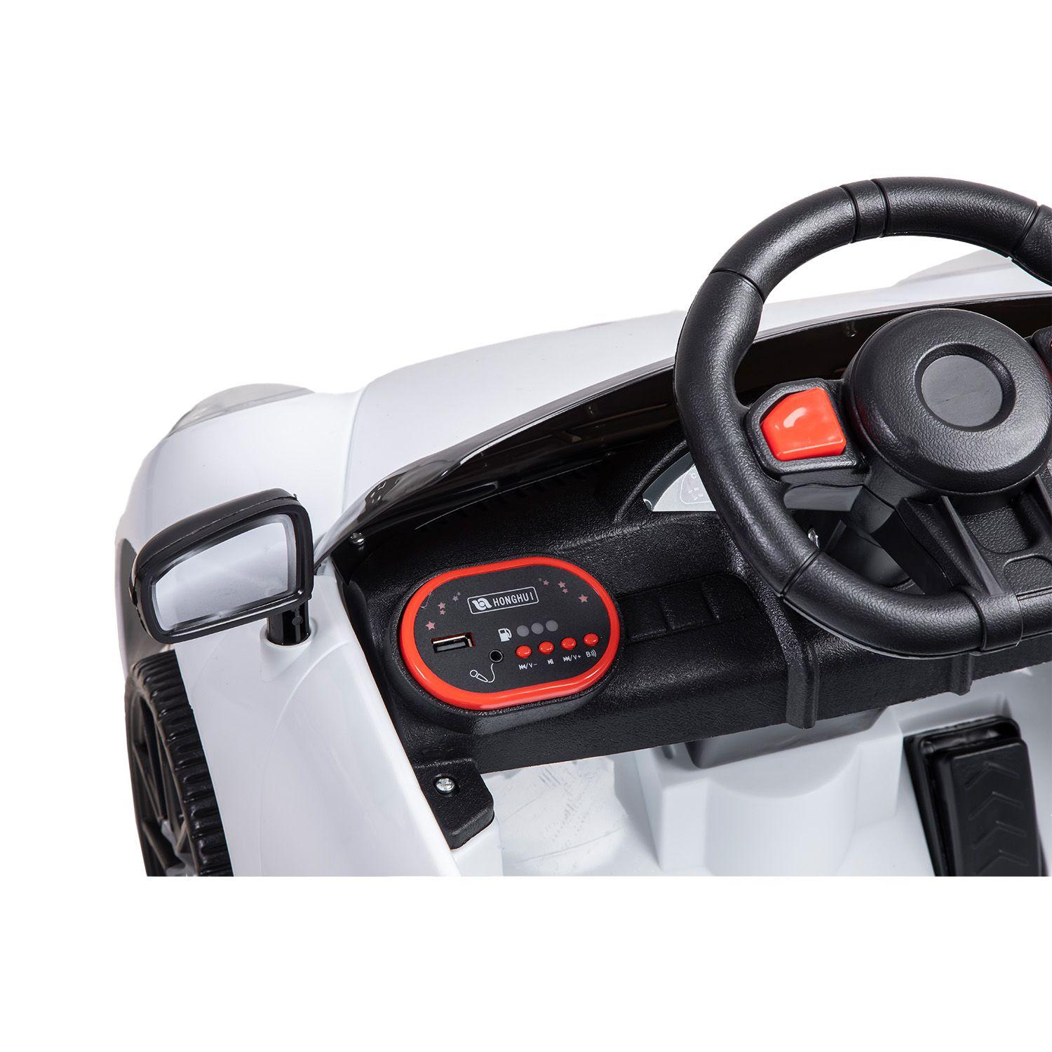 Auto Deportivo Eléctrico Race Blanco Bebesit-4