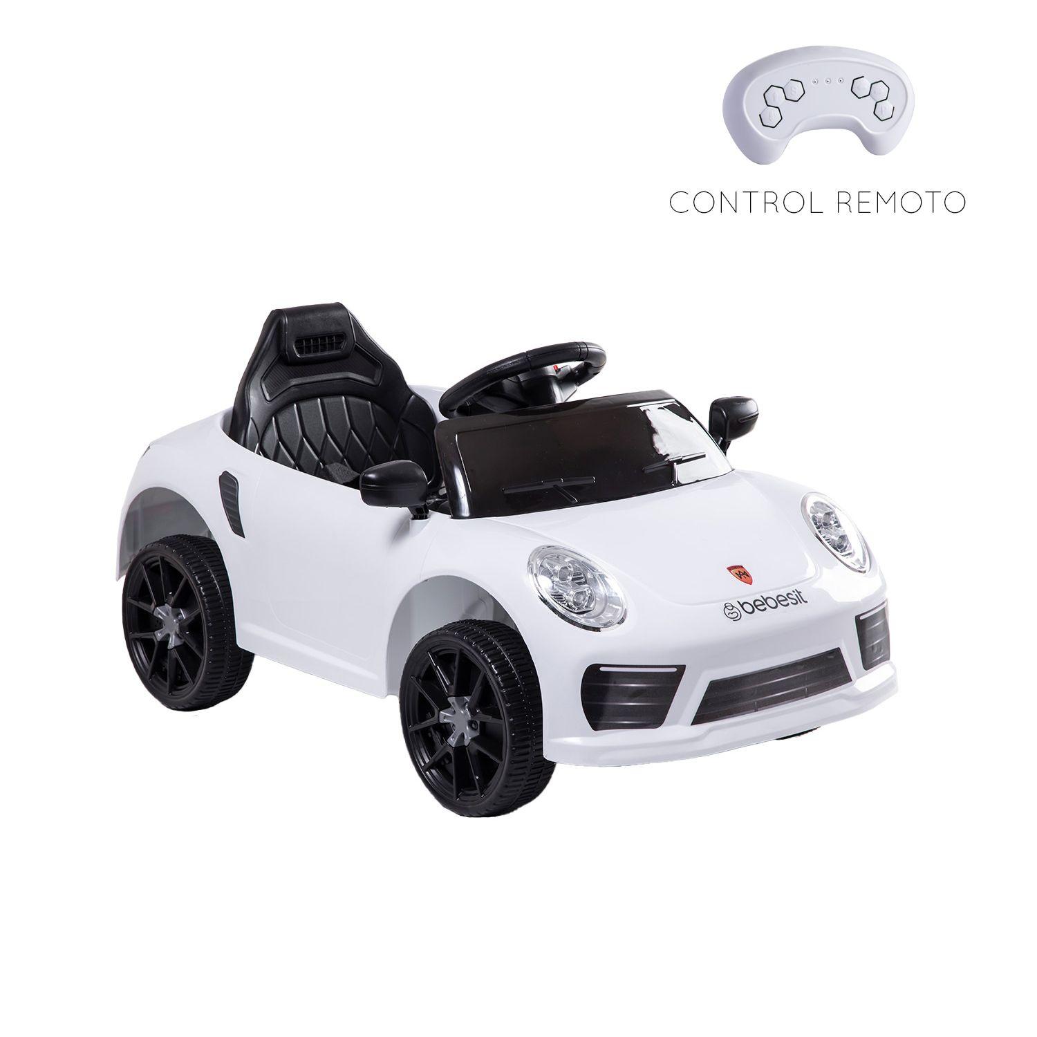 Auto Deportivo Eléctrico Race Blanco Bebesit-3