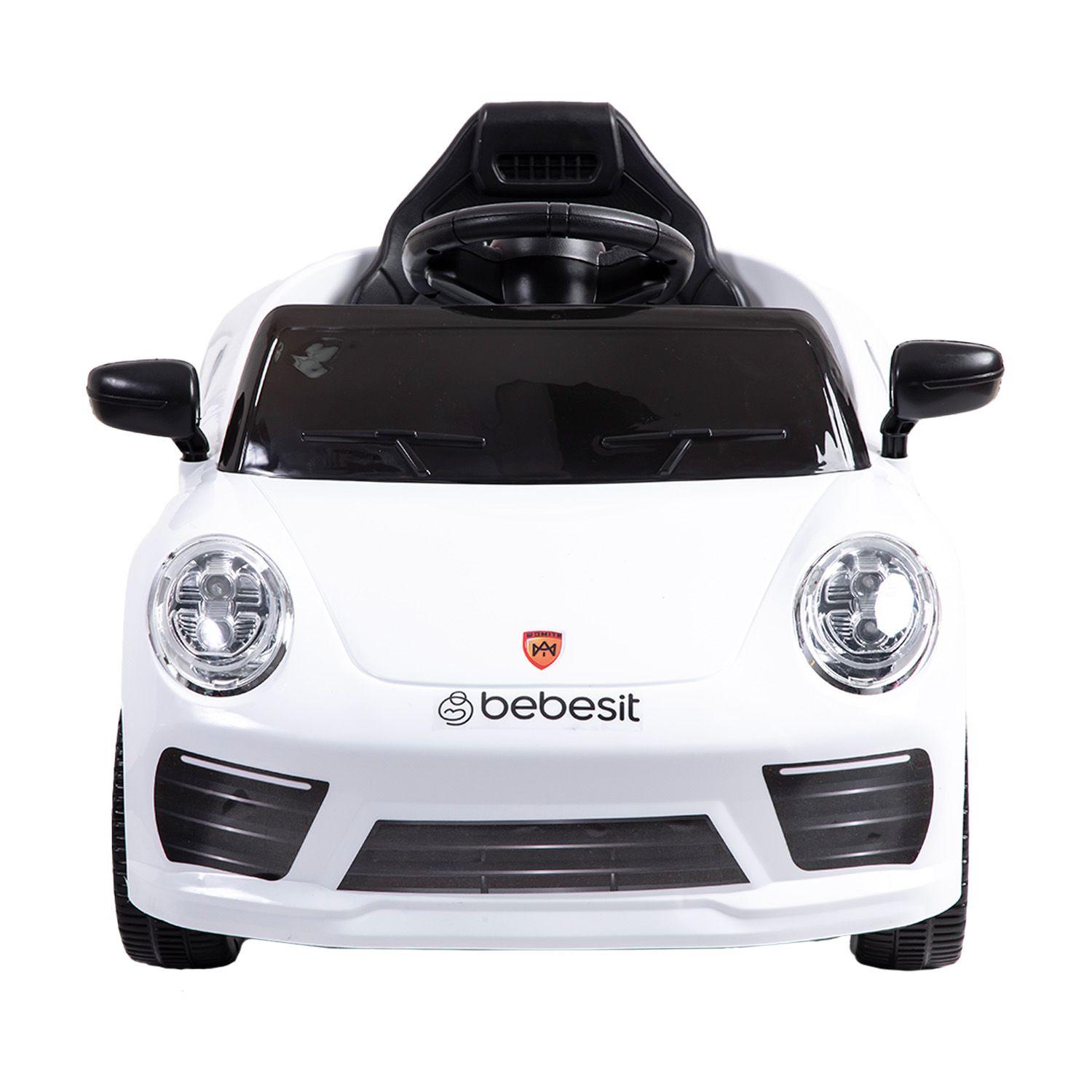 Auto Deportivo Eléctrico Race Blanco Bebesit-2