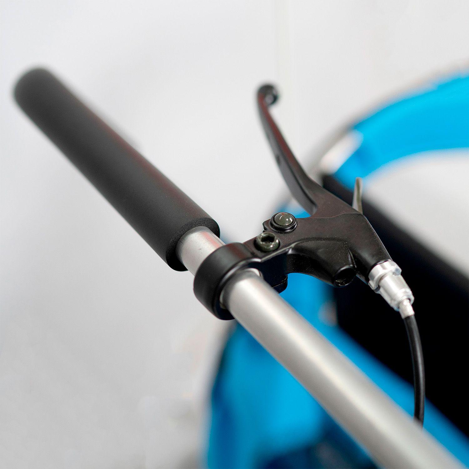 Carro arrastre trailer para bicicletas 2 niños BeRide Azul-6