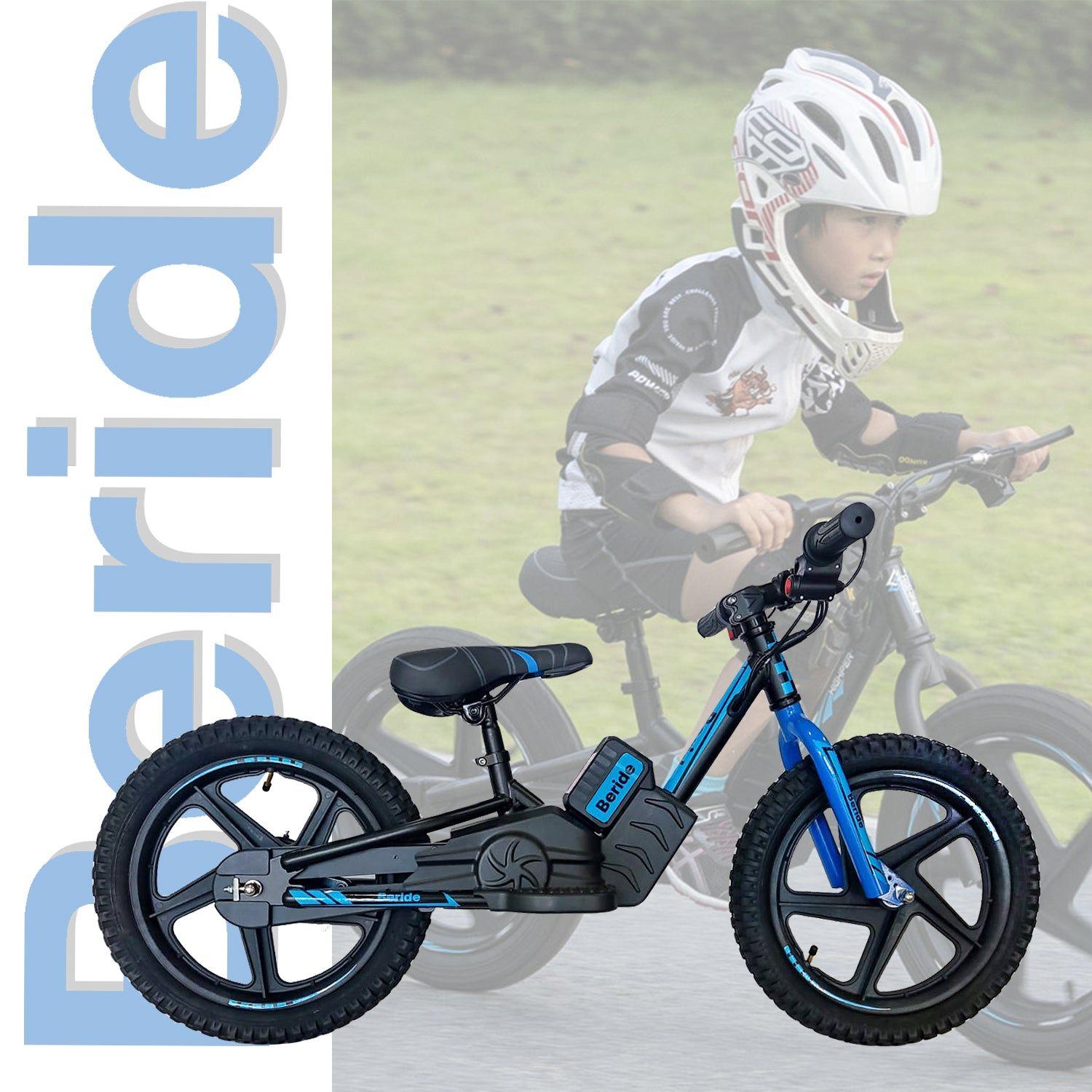 Bicicleta Eléctrica Infantil BeRide Aro 16 Azul Bebesit-5