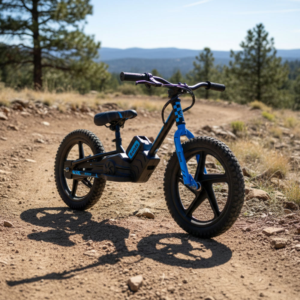 Bicicleta Eléctrica Infantil BeRide Aro 16 Azul Bebesit-1