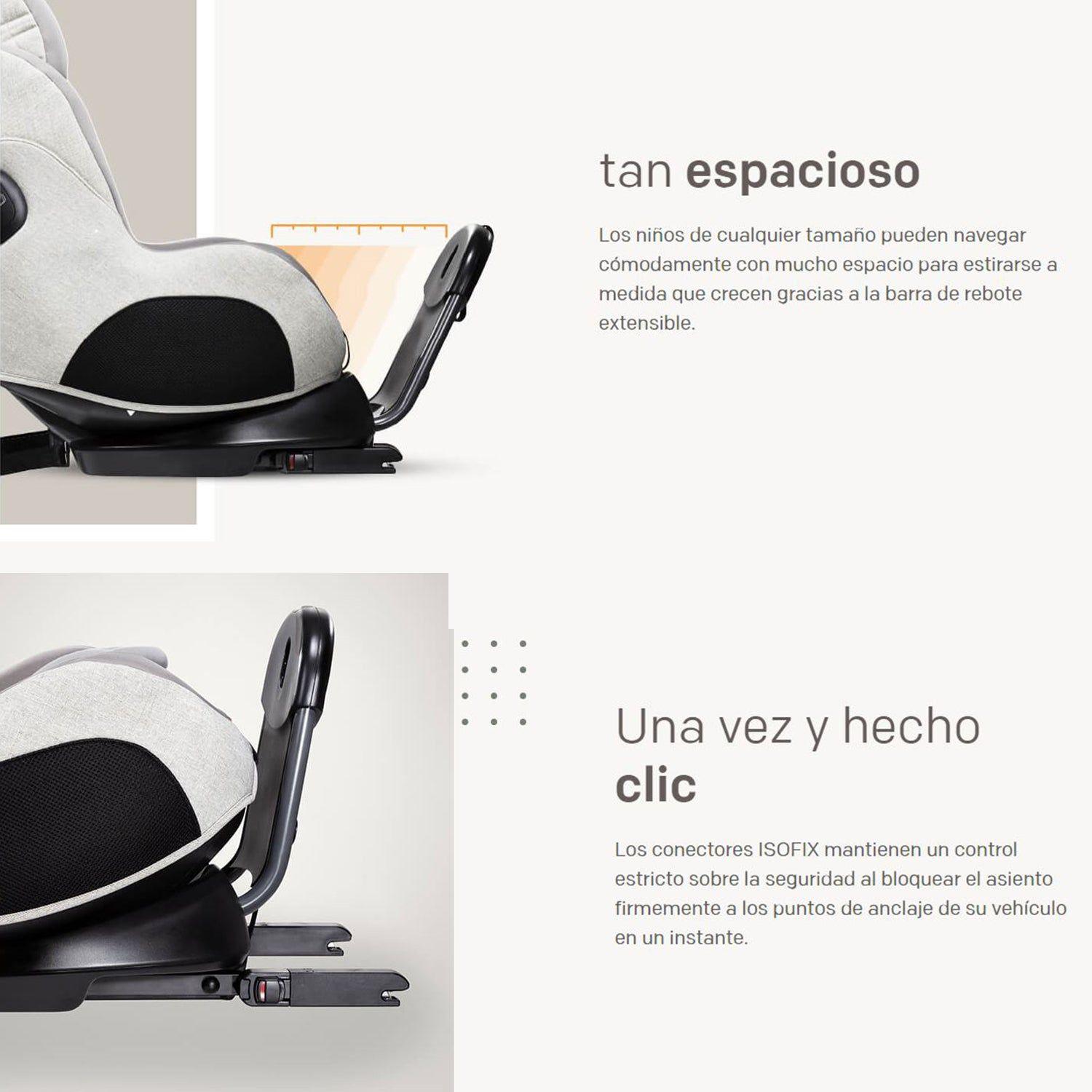 Silla de auto Convertible I-Prodigy Oyster-8