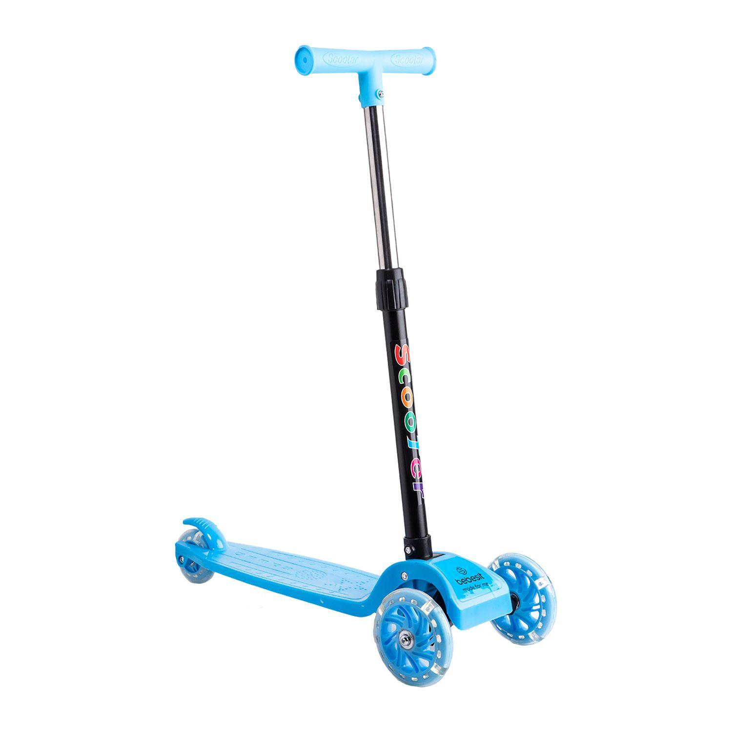 Scooter Monopatín 2 en 1 con Asiento Niño Plegable XT04 Azul-2