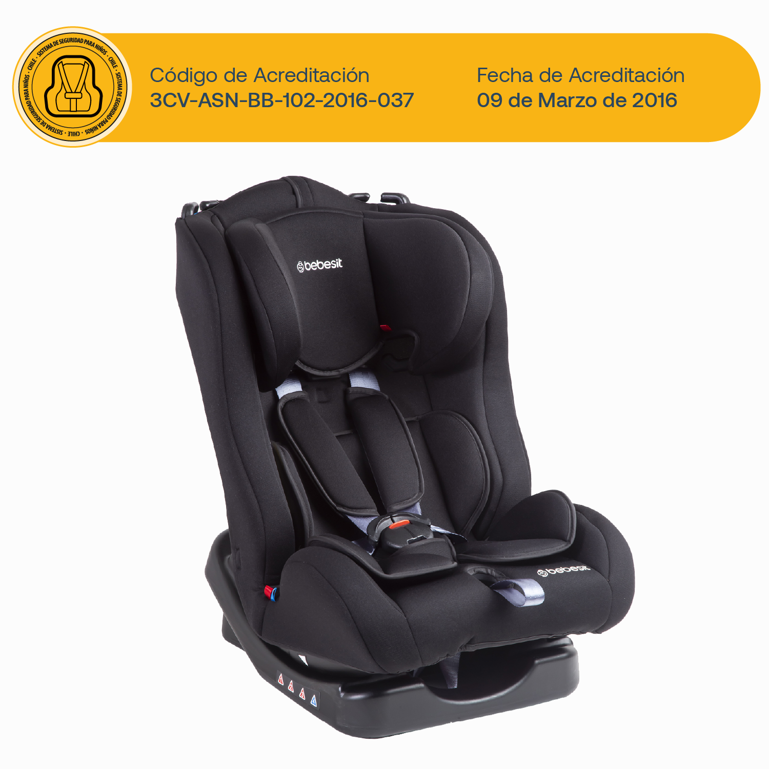Silla de Auto Bebesit Orbit Negra-8