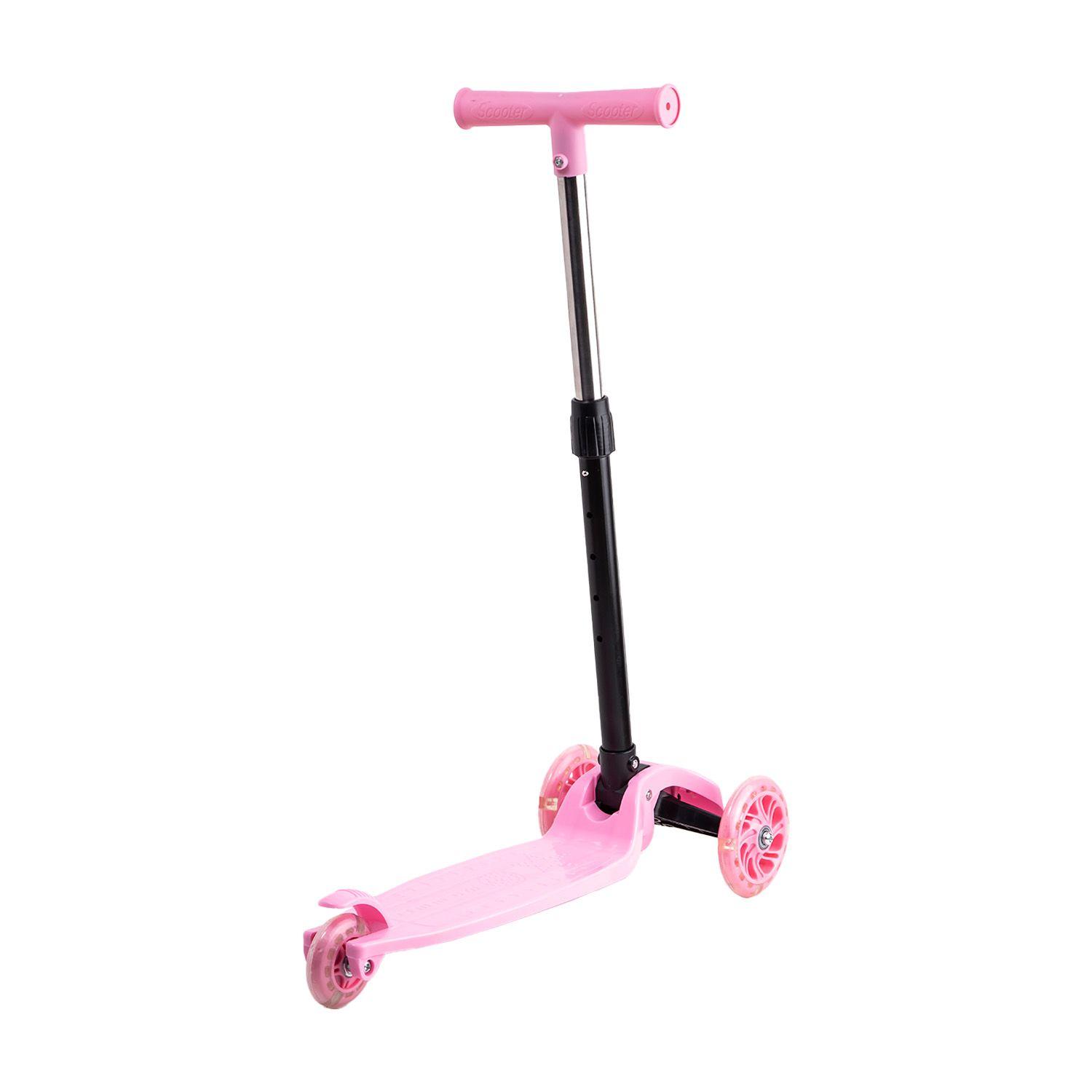 Scooter Monopatín 2 en 1 con Asiento Niña Plegable XT04 Rosa-5