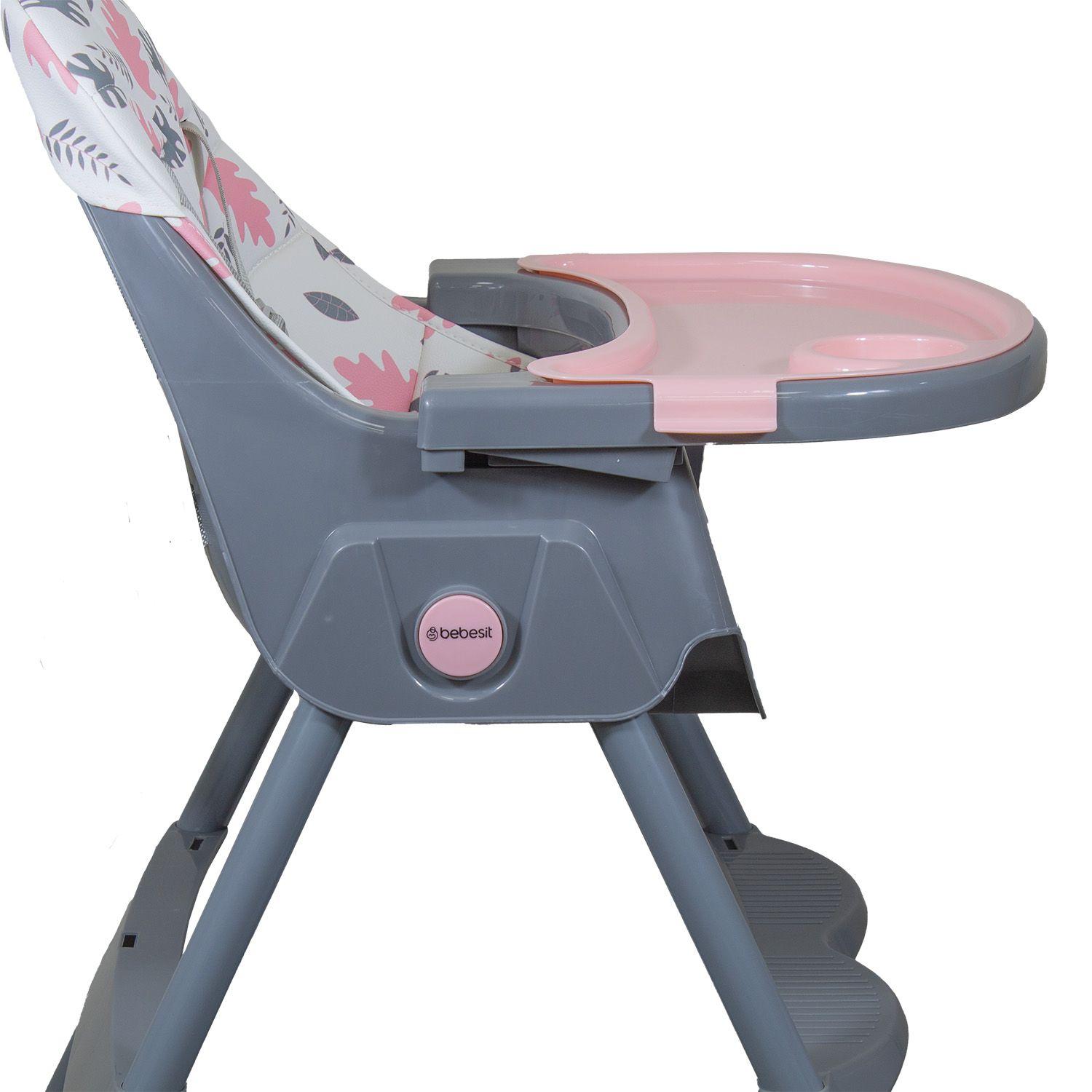 Silla de Comer Steps Rosada Bebesit-5
