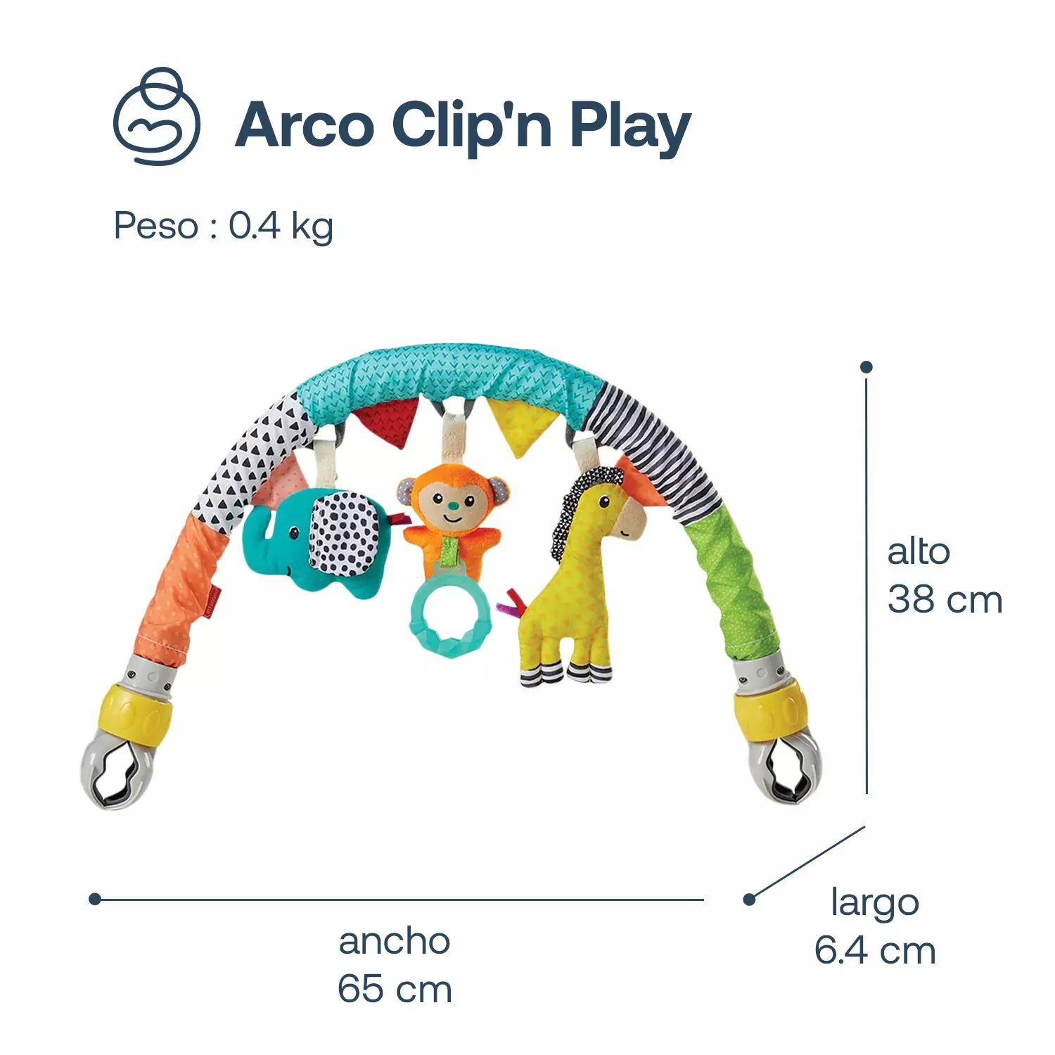 Juguete Bebé Clip n´ Play Travel Arch 6368 Infantino-2