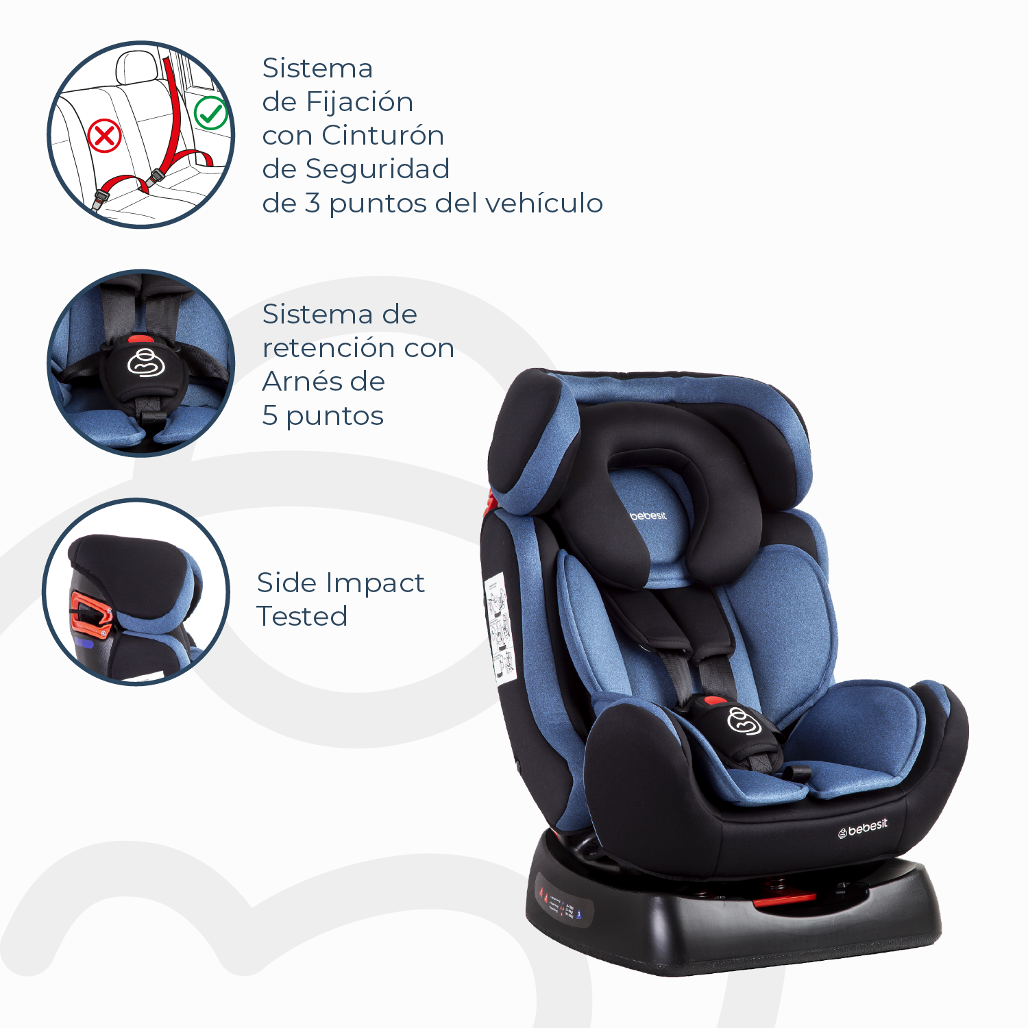 Silla de Auto Orbit Lx Azul Bebesit-4
