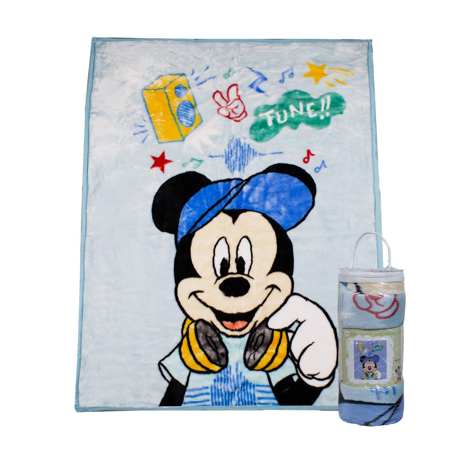 Frazada Ultra Soft Mickey Music 110x140cm Celeste Disney-0