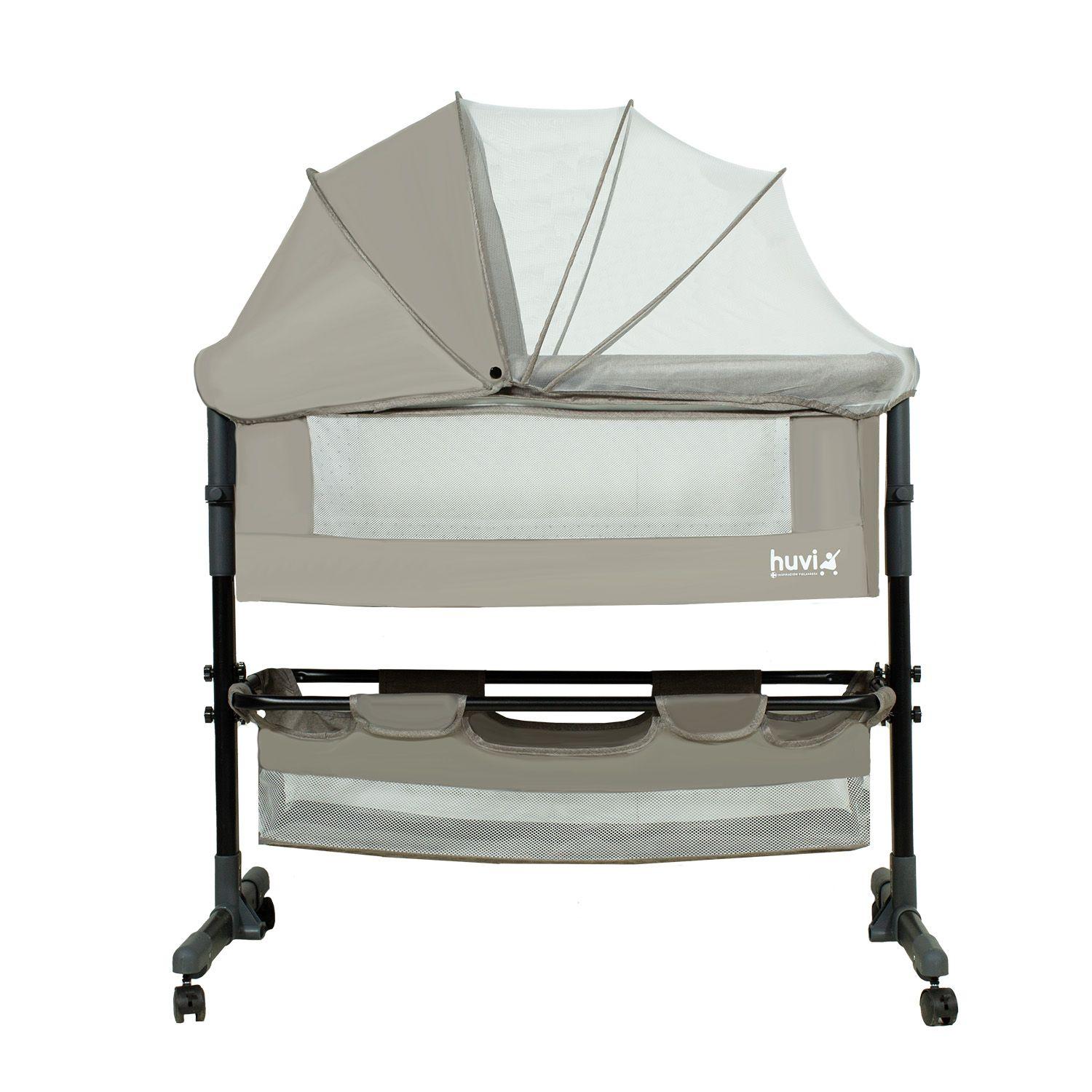 Cuna Colecho Cozy con Colchón Mosquitero Canasto Beige Huvi-1