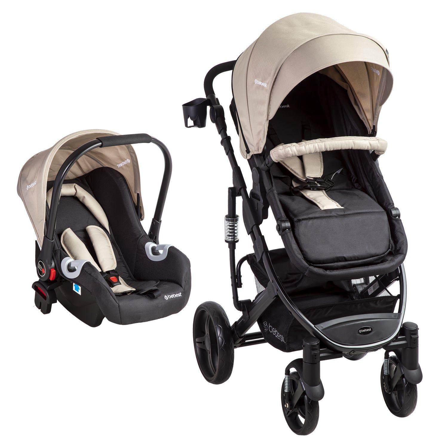 Coche Travel System Quest Beige Bebesit-0