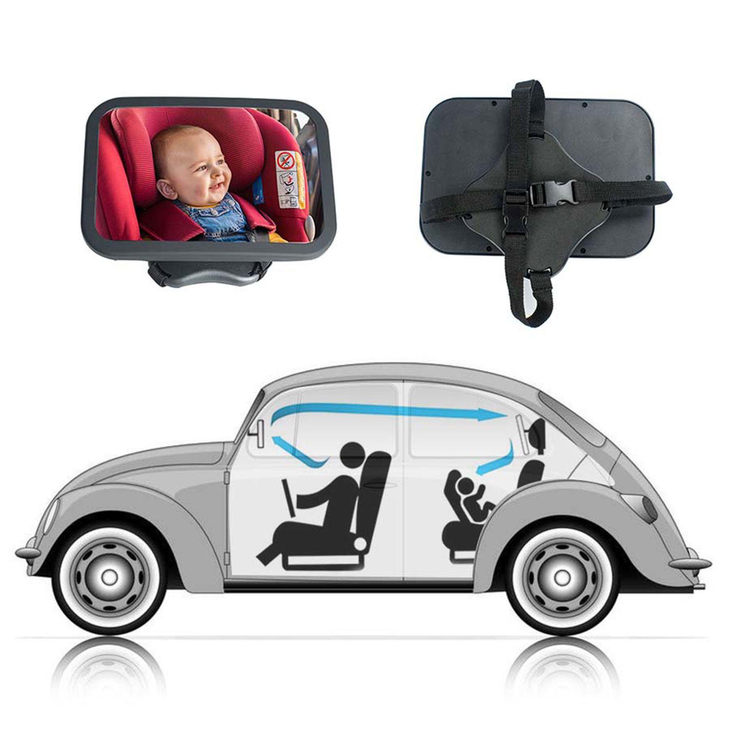 Espejo Auto Ajustable Deluxe Ajustable 360 grados Silla Bebe-5