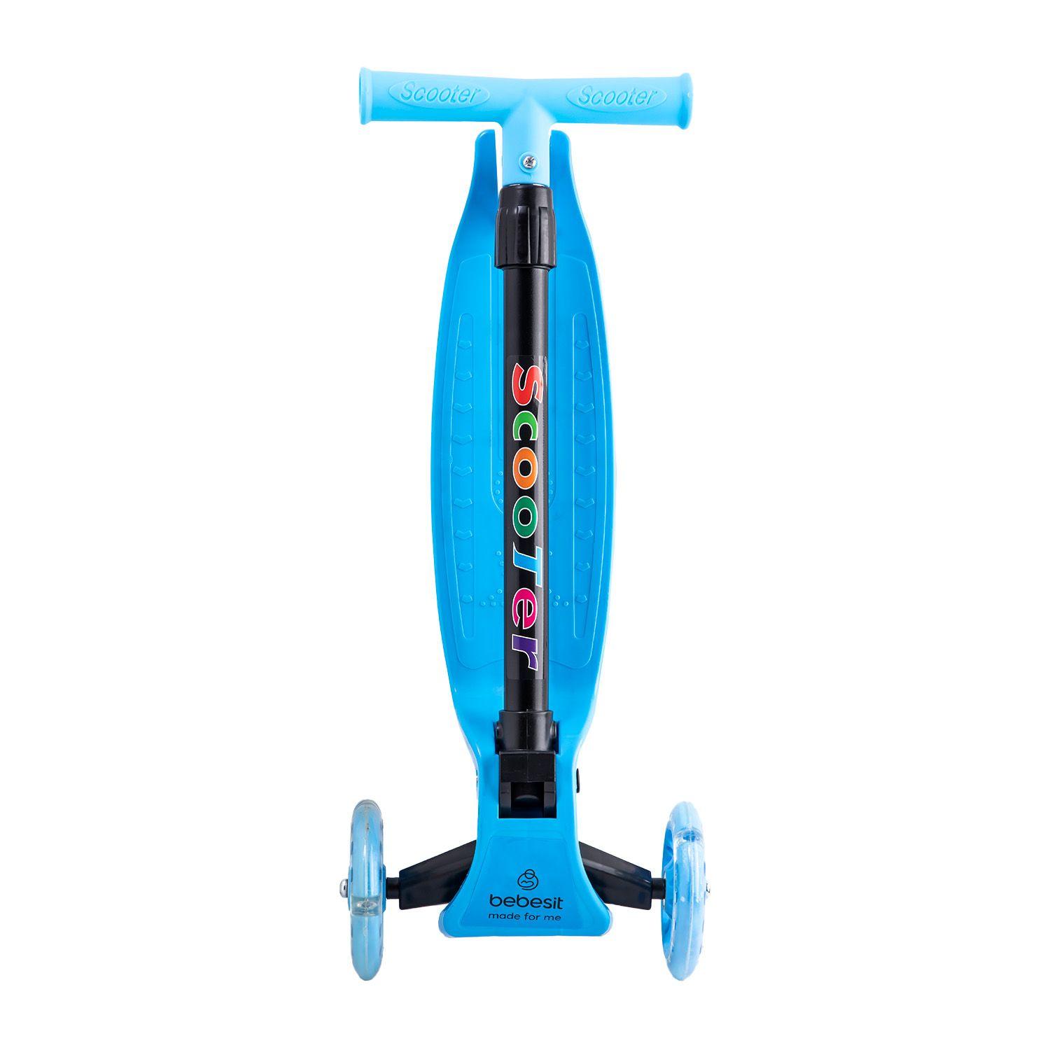 Scooter Monopatín Niño Regulable Plegable XT03 Azul Bebesit-4