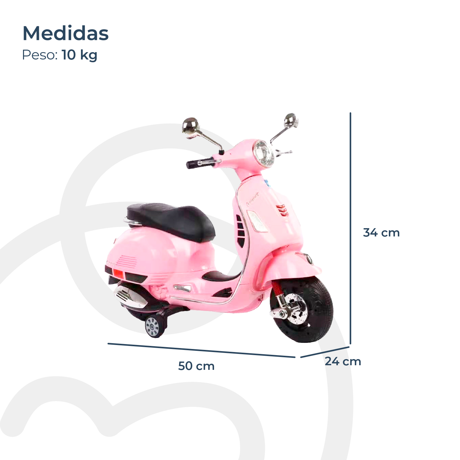 Moto a Batería Scooter II Rosa Bebesit-4