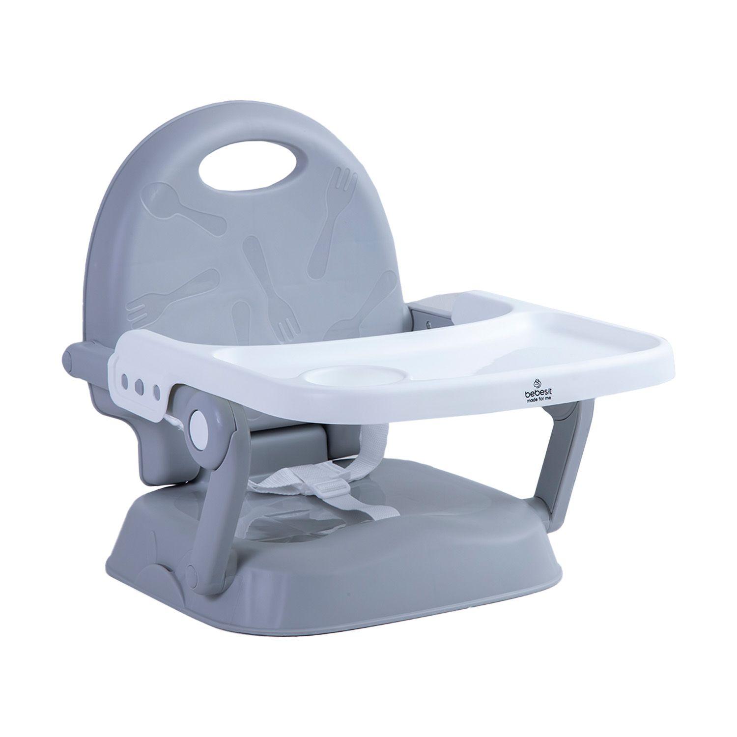 Silla de Comer Plegable Portatil Bebe Niño Fold Gris-3