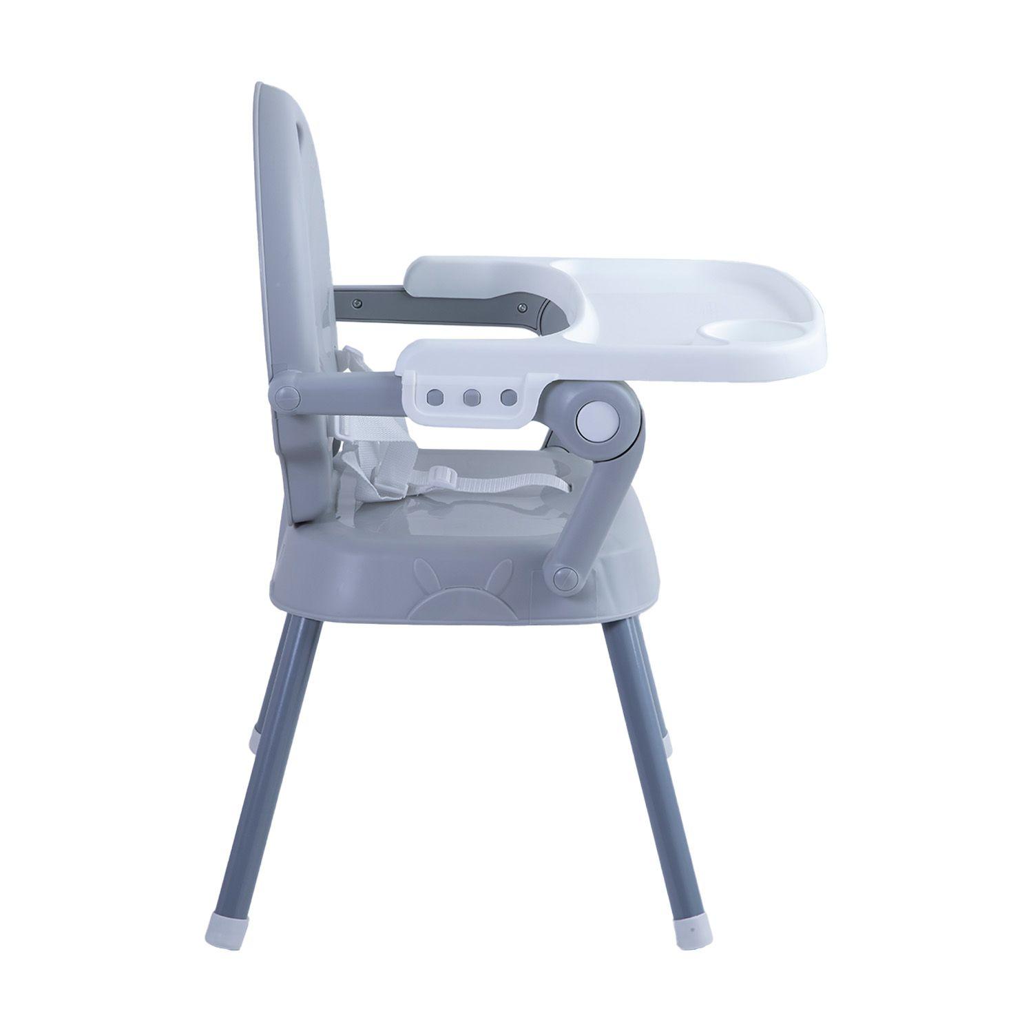 Silla de Comer Plegable Portatil Bebe Niño Fold Gris-4