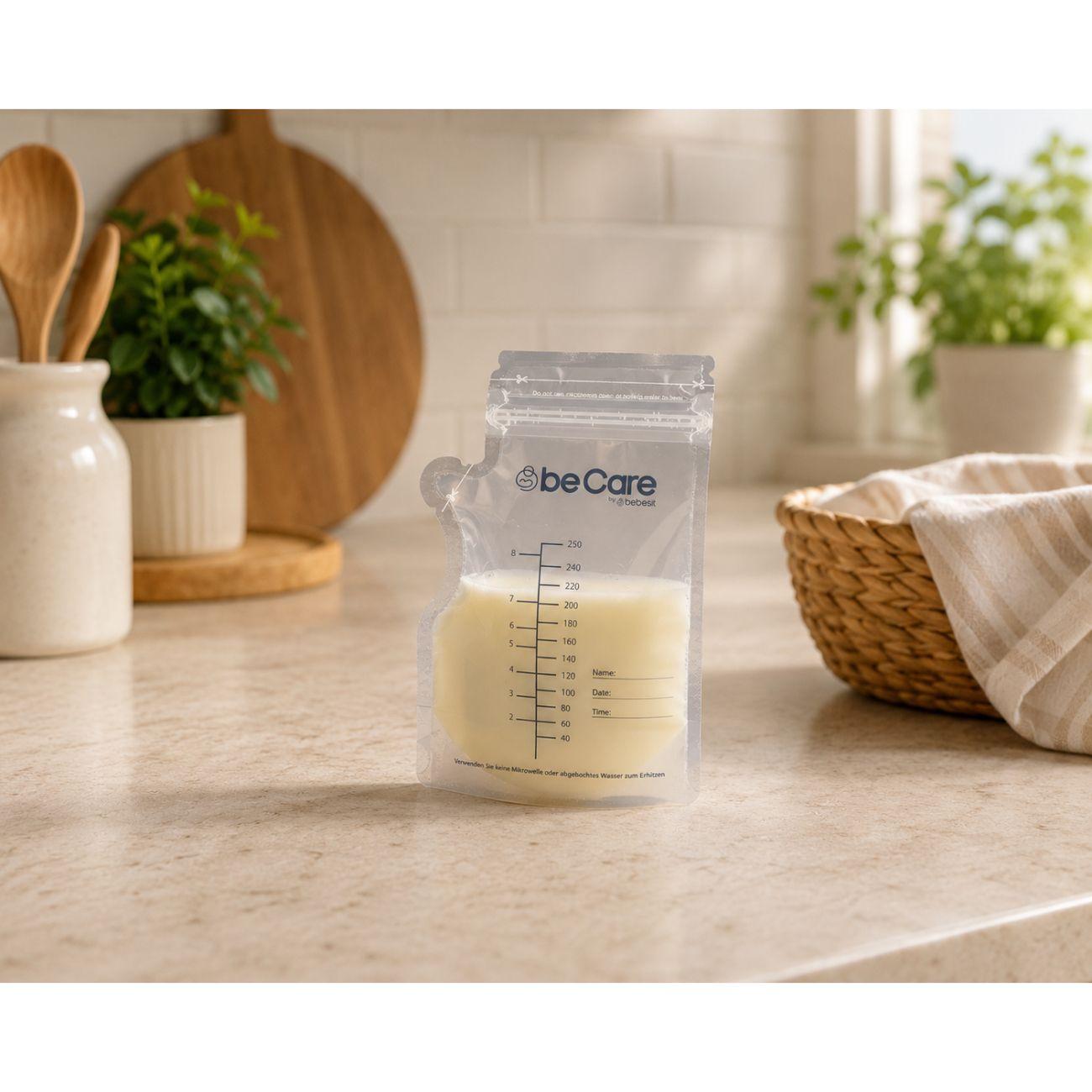 Pack 30 Bolsas Para almacenar Leche Materna 200 Ml Bebesit-5