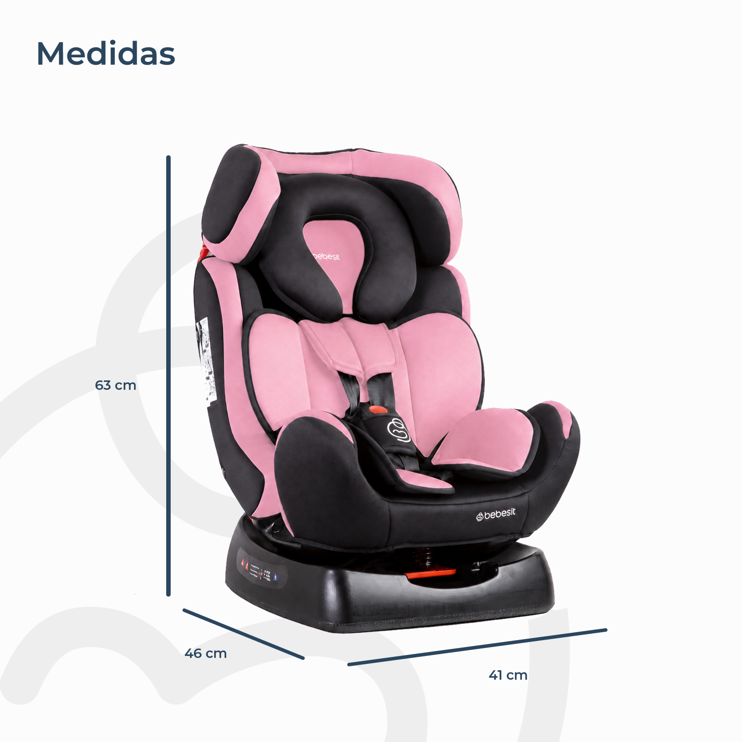 Silla de Auto Orbit Lx Rosada Bebesit-8