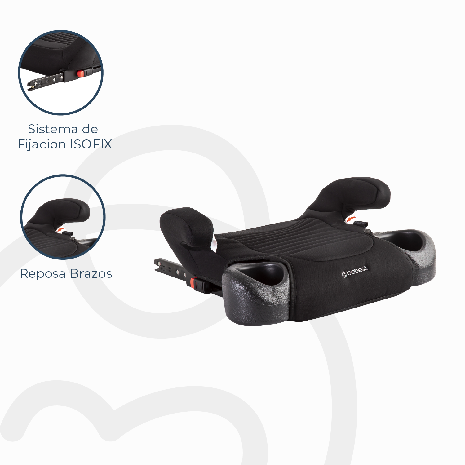 Alzador Isofix Negro Bebesit-3