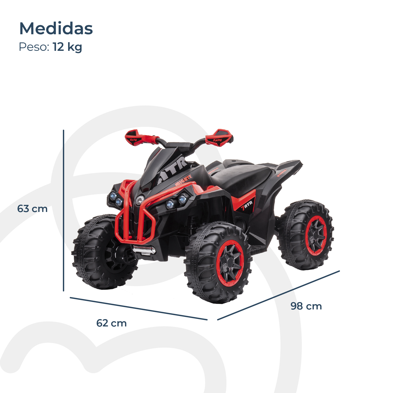 Cuatrimoto a Batería Sport Road Roja Bebesit-6