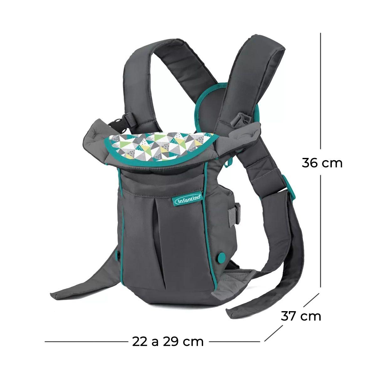 Portabebés Swift Classic con Bolsillo Gris Infantino-5