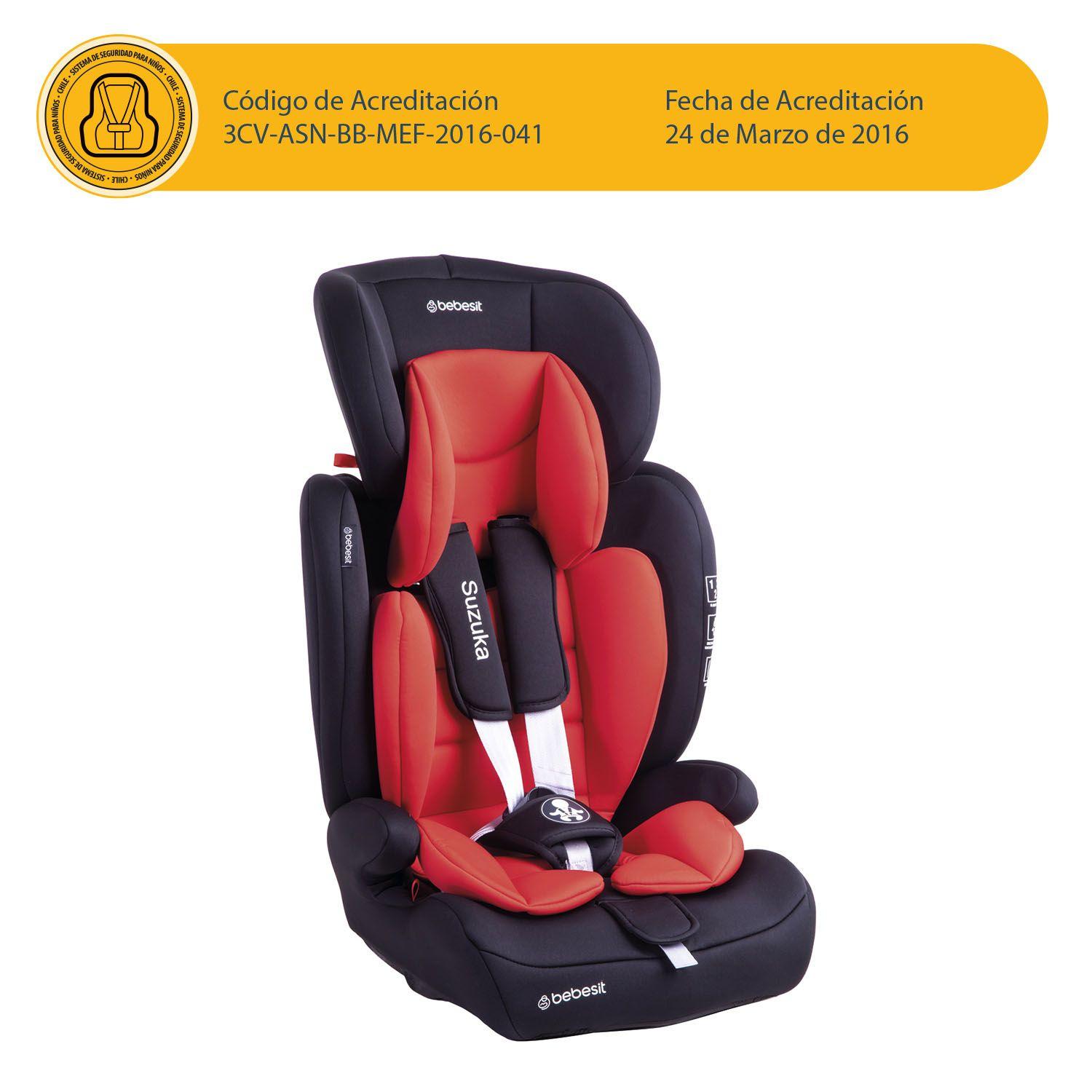 Silla de Auto Butaca Suzuka Rojo Bebesit-9