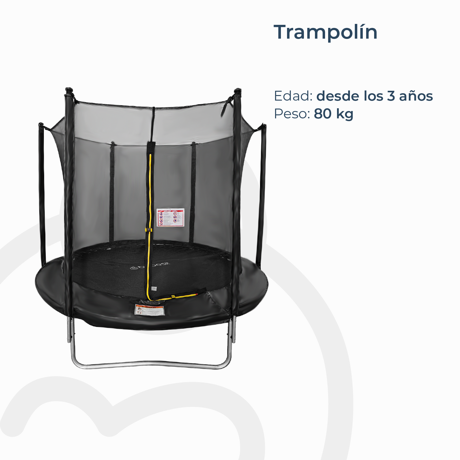 Cama Elástica Trampolín 2,4 mt + Escalera y Malla Seguridad-3