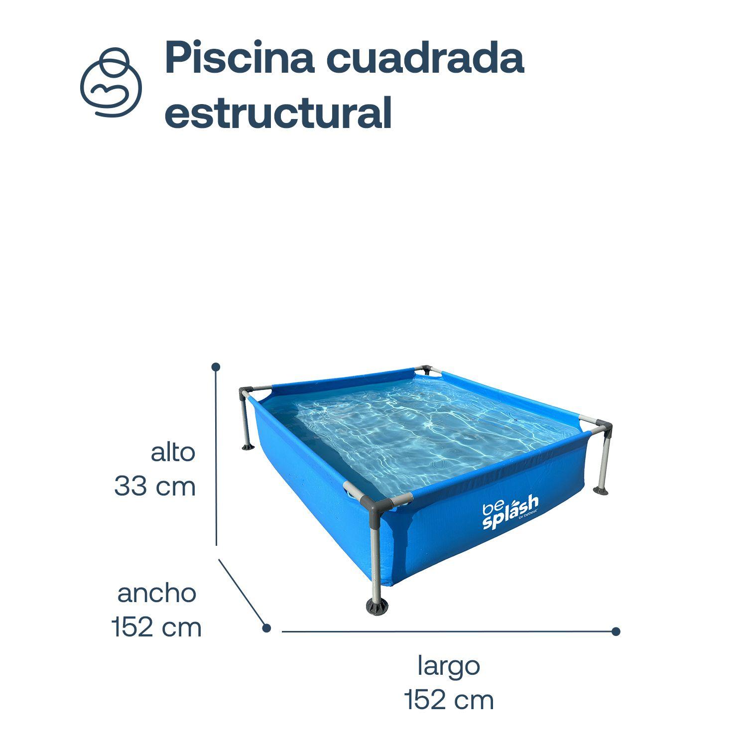 Piscina Estructural 152x152x33cm BeSplash-5