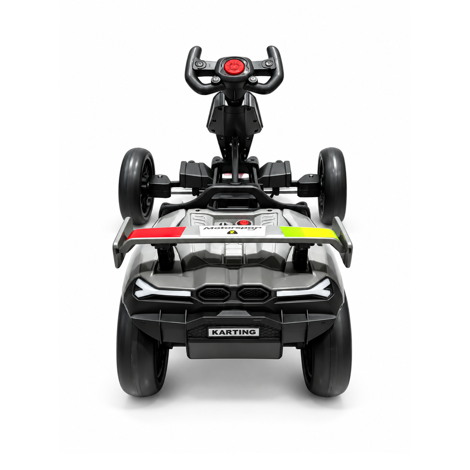Auto a Batería Infantil E-GoKart Race4fun Gris-3