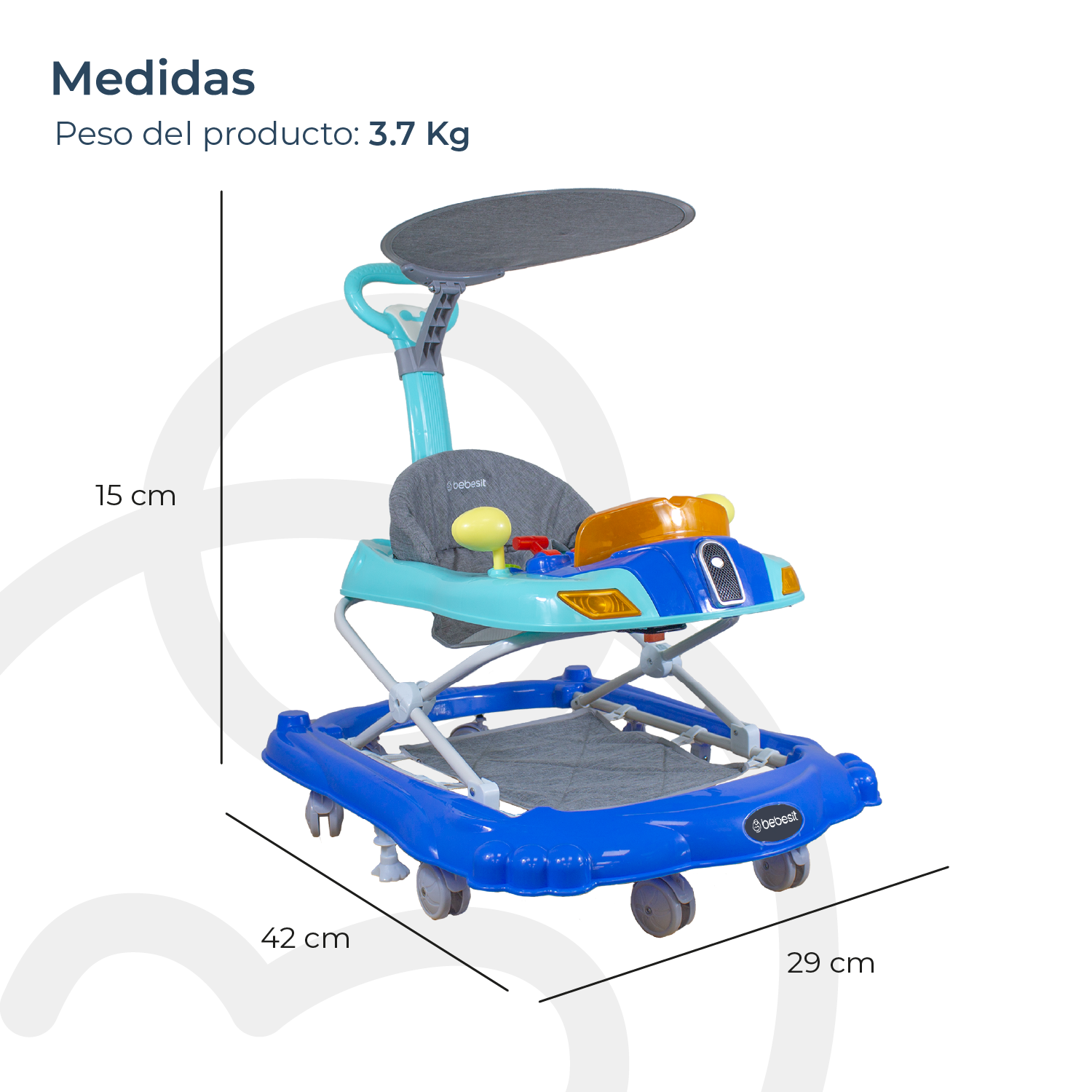 Andador 3 en 1 Discover & Play Azul-7