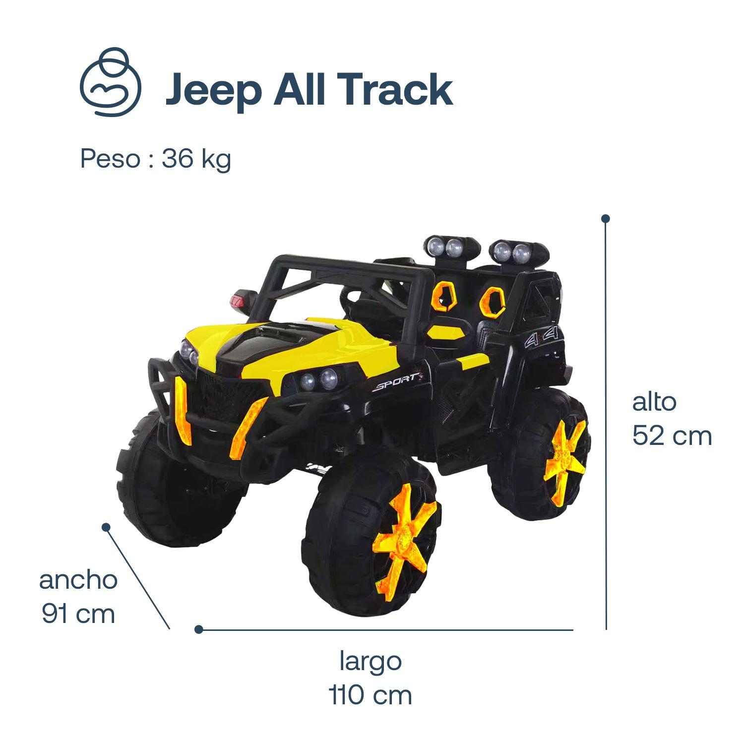 Auto a Batería Jeep All Track Amarillo Bebesit-2