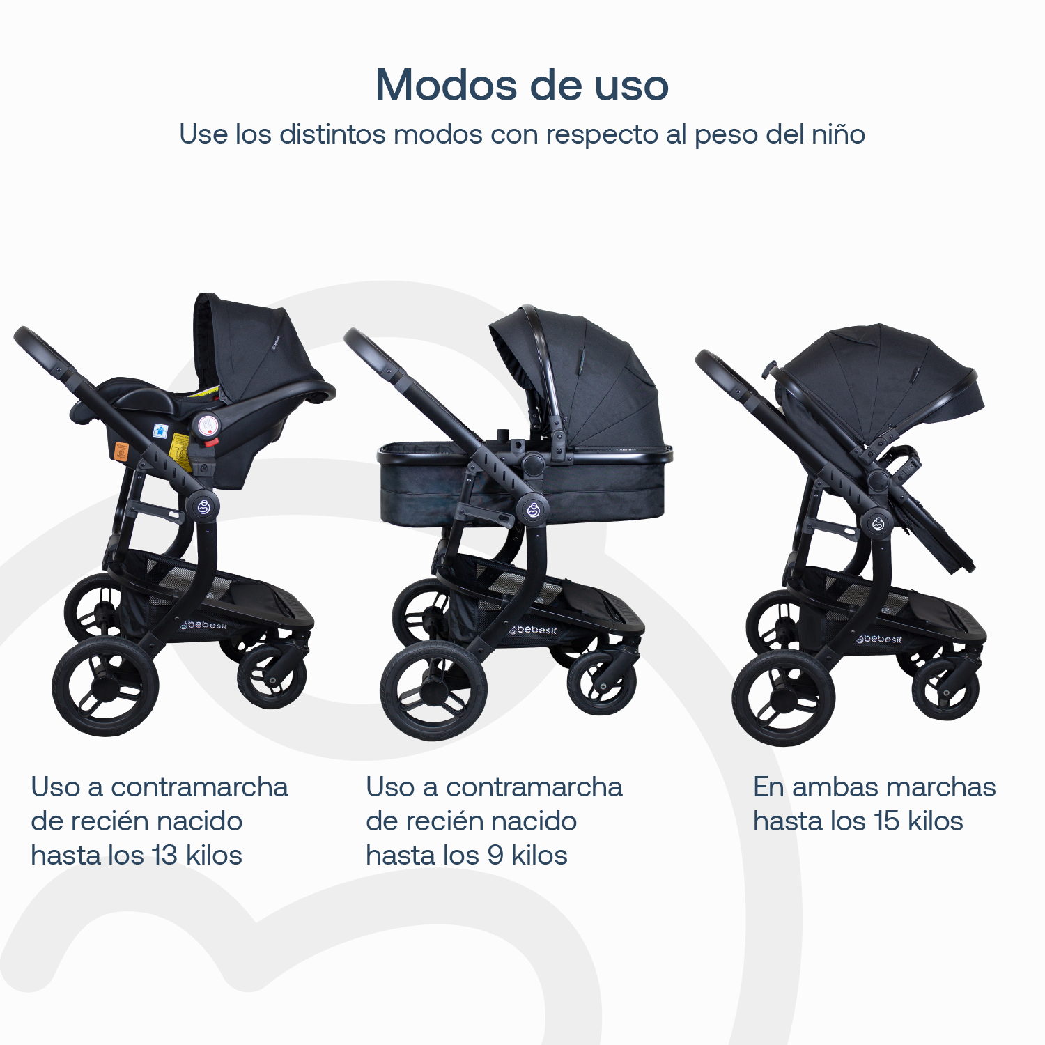 Coche Travel System Taurus Negro-5